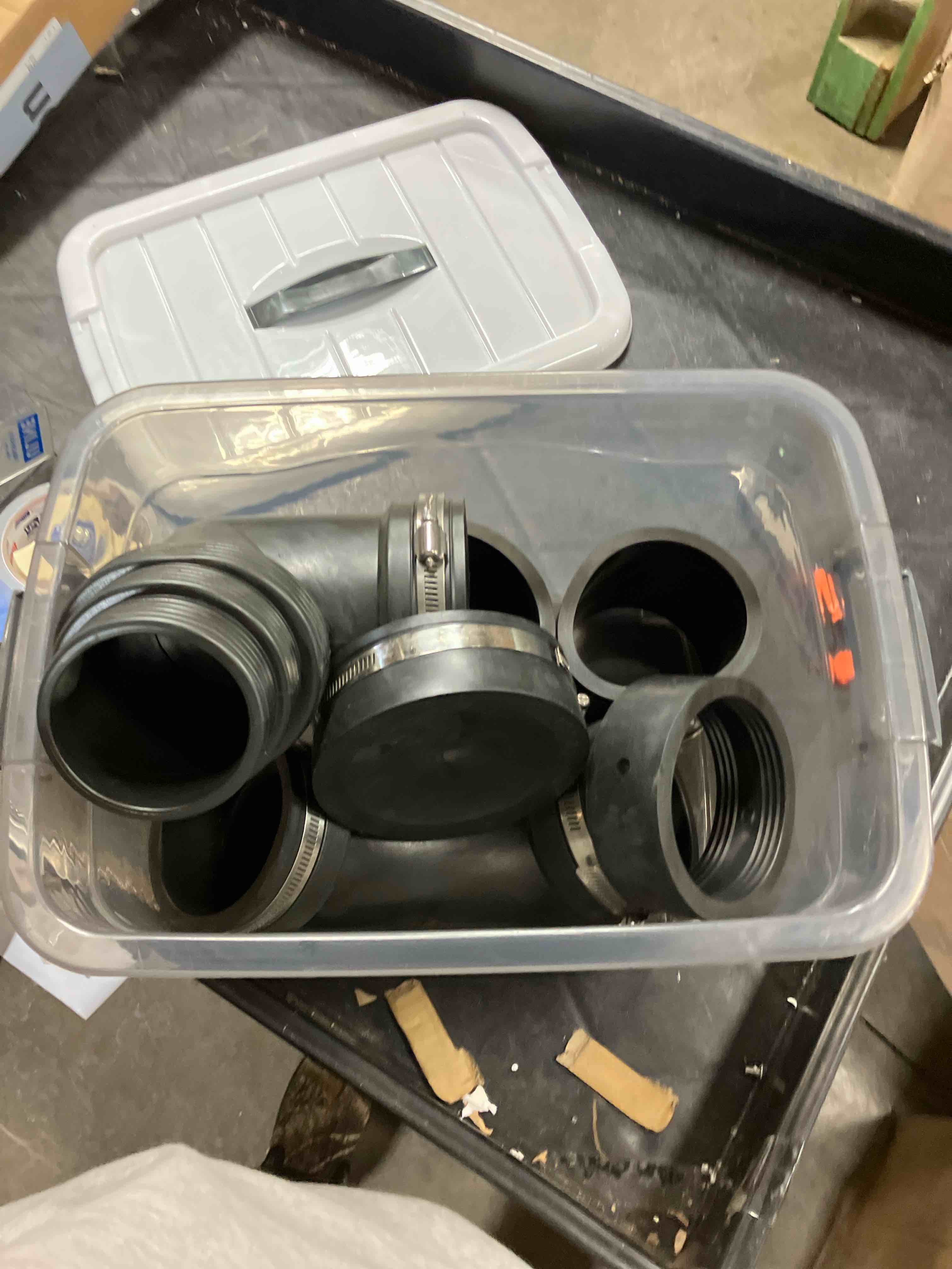 Condition photo showing Good Condition for RV and Camper Sewer Waste Plumbing Connection System Kit with Slip Fit Coupling Adapter, for 3inch PVC Pipe RV Sewer Hose Fittings RV Sewer Adapter