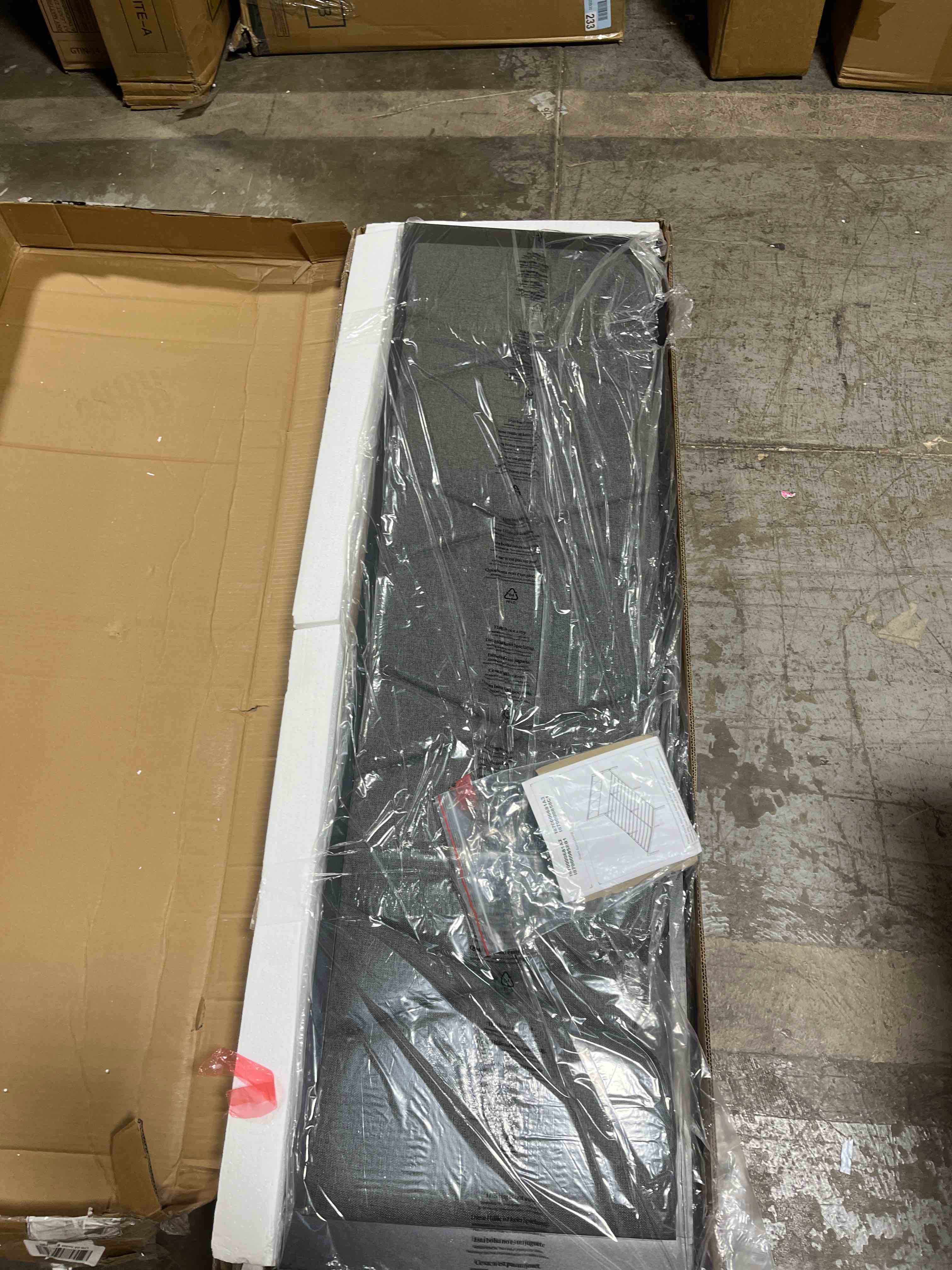 Condition photo showing Good Condition for Nuturelly Full Size Bed Frame with Storage Drawers and Smart LED Headboard, Upholstered Platform Bed with Noise-Free Metal Support, No Box Spring Needed for Modern Bedroom, Grey