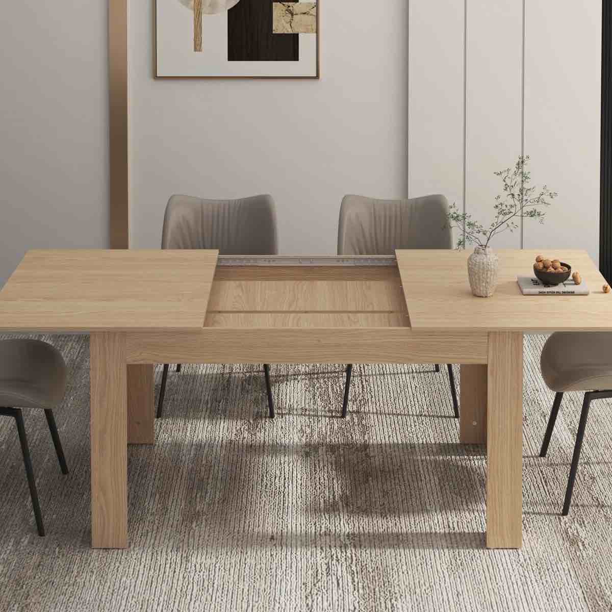 Rhu Extendable Pine Dining Table By Ebern Designs