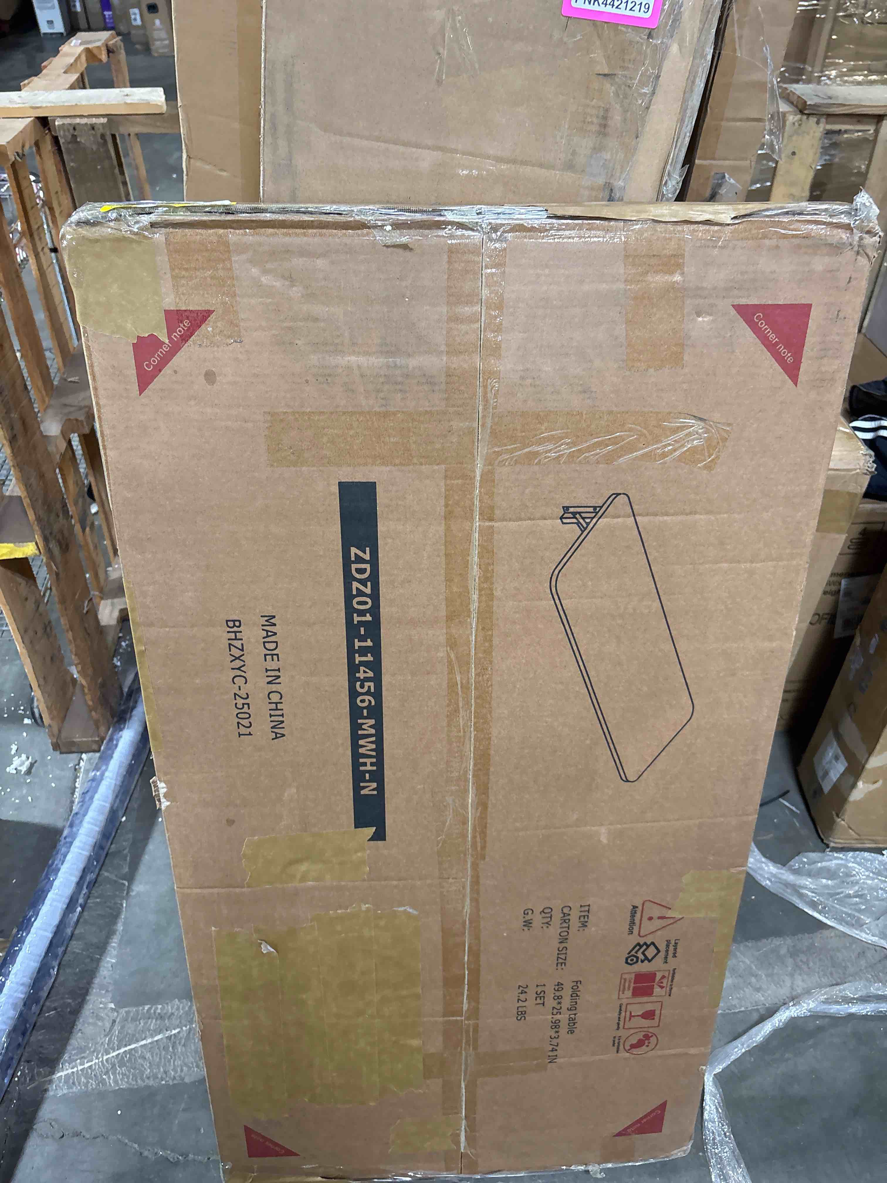 Condition photo showing Good Condition for CleanLine 45"W Drop-leaf Laundry Table, Wall-mounted Utility Workstation Table, Multi-purpose, White By Ebern Designs