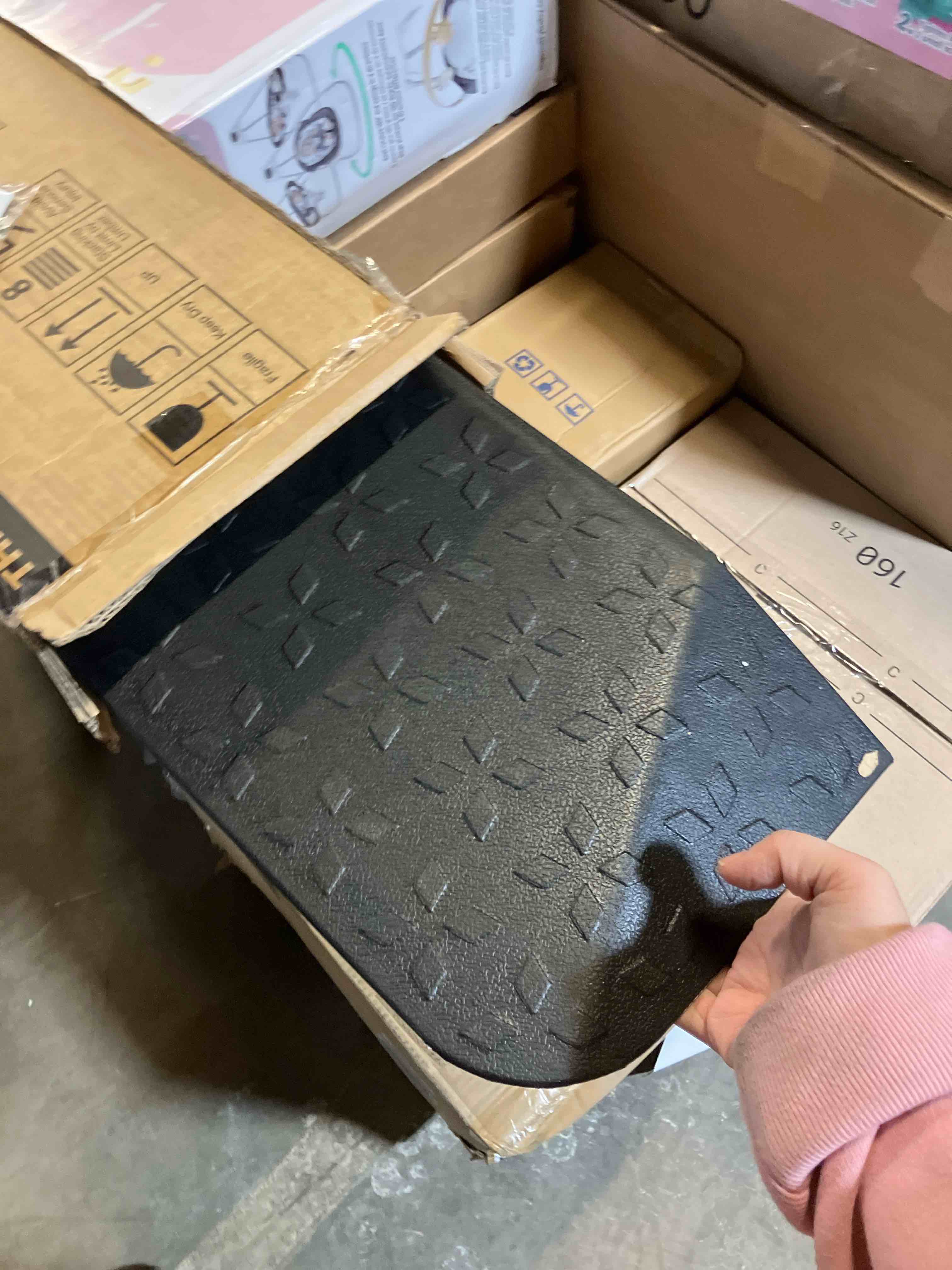 Condition photo showing Good Condition for Ruedamann 2" Rise Rubber Threshold Ramp, 42.9" Wide Wheelchair Ramp, 2200 Lbs Capacity, Entry Ramp, Curb Ramp with Non-Slip Surface, for Wheelchairs, Scooter, Power Chairs, Driveways Polaris Anti-Slip Design 2" Rise