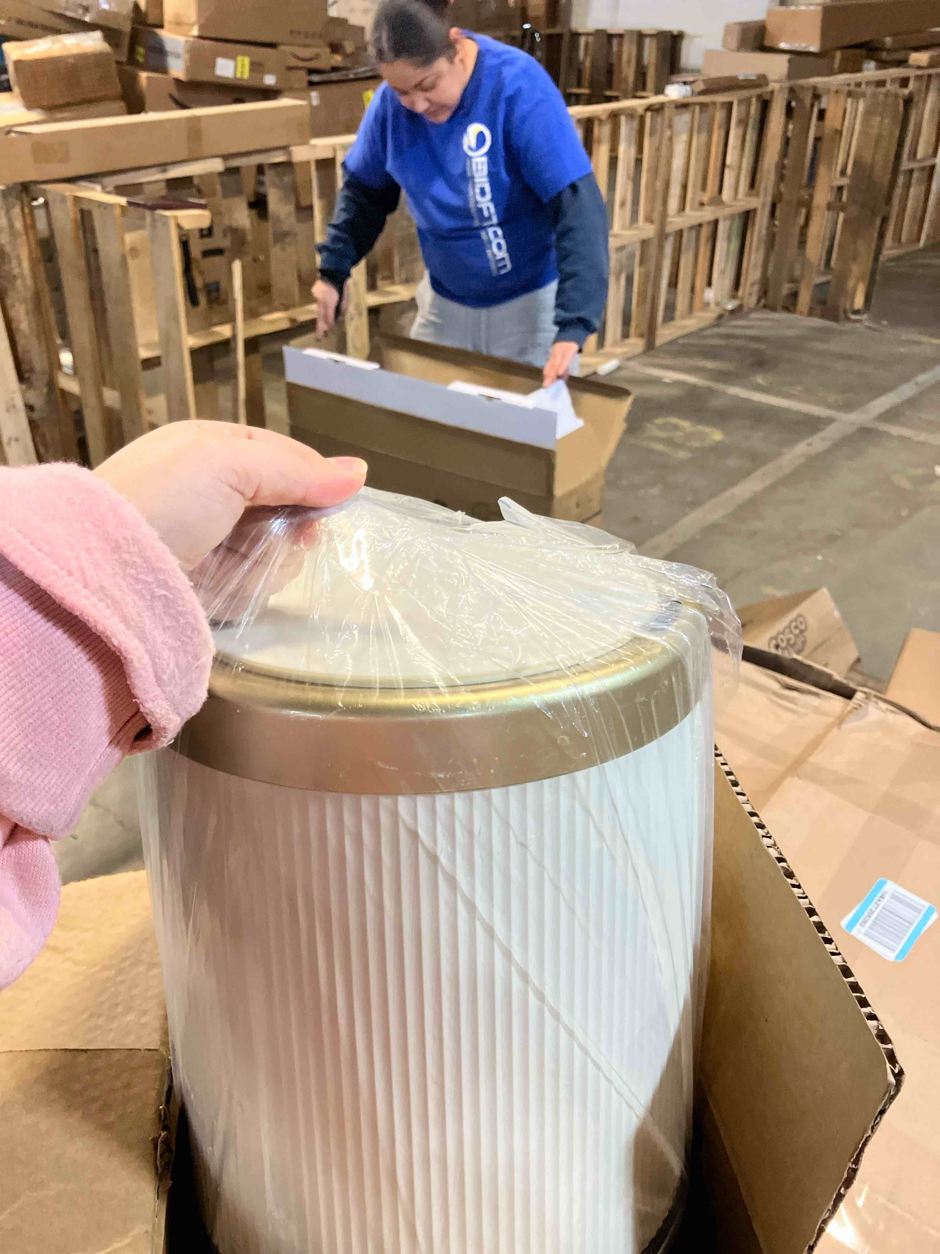 Condition photo showing New/Like New for Automatic Motion Sensor Bathroom Trash Can with Lid, 2.8 Gallon Touchless Trash Garbage Bin Small Mini Trash Cans Trashcan -White White 2.8 Gallon