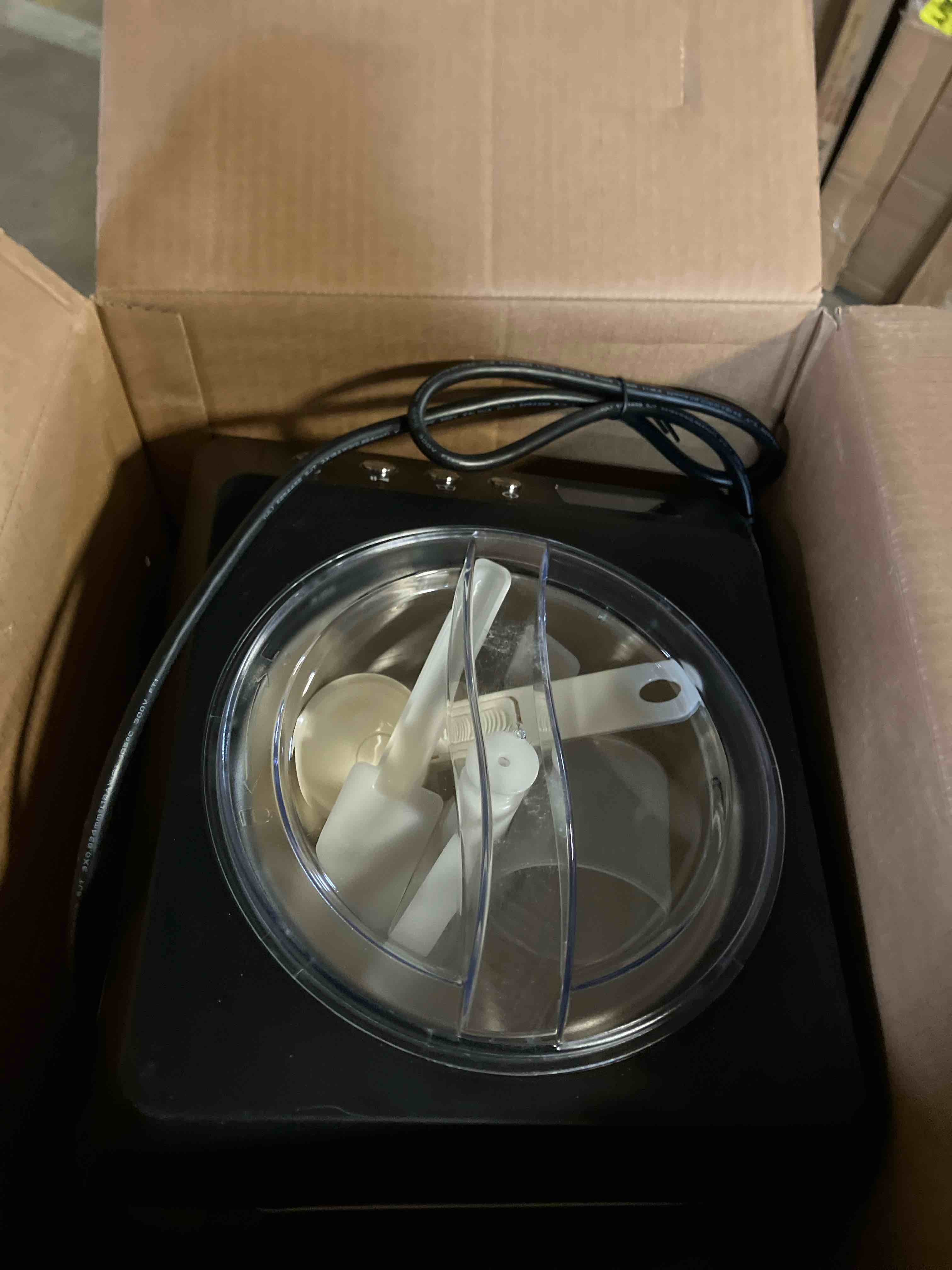 Condition photo showing As Is for Whynter Ice Cream Maker Machine Automatic 2.1 Qt. Upright with Built-In Compressor, LCD Digital Display & Timer, No Pre-Freezing, ICM-201SB, Stainless Steel 2.1 Quart Stainless Steel