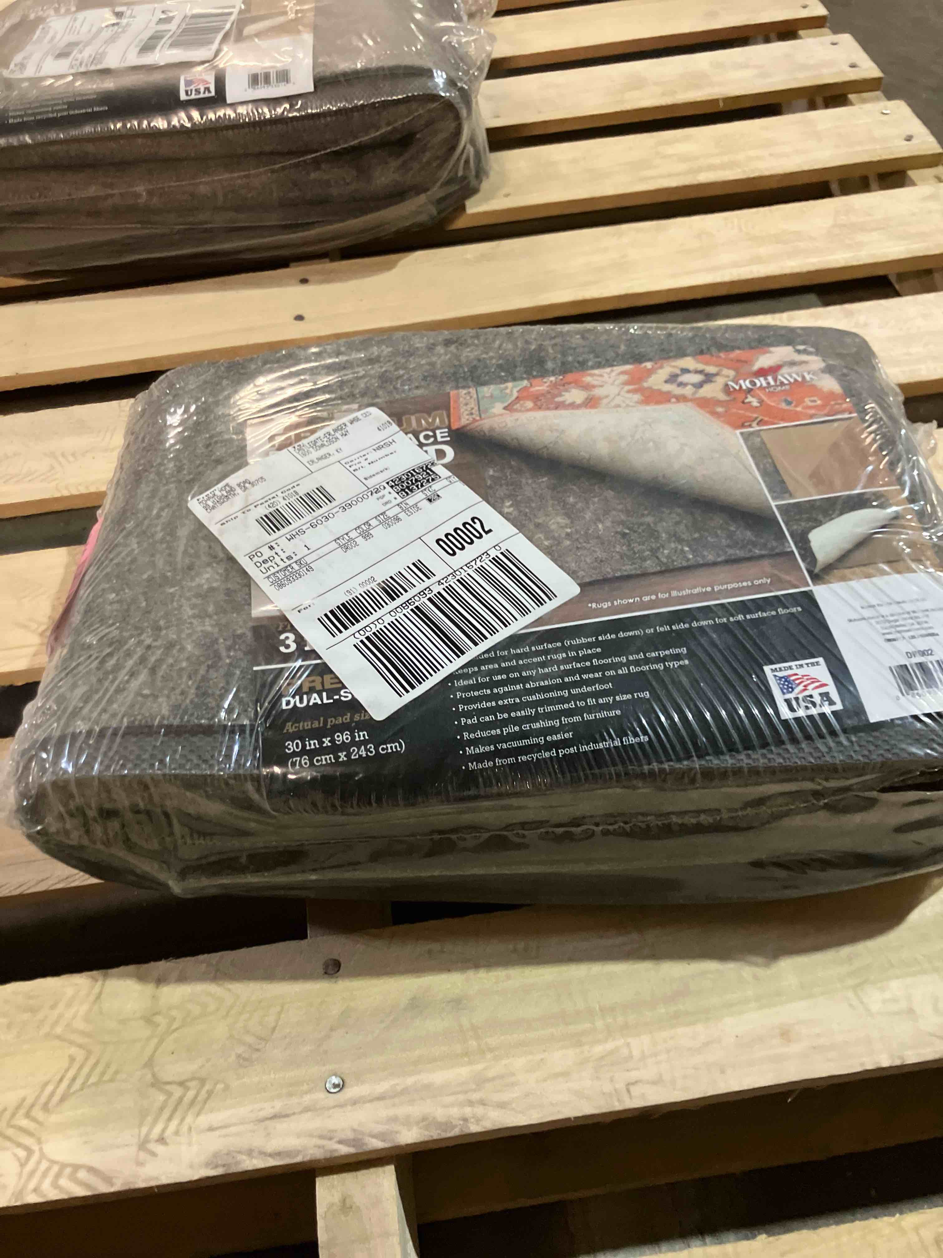 Condition photo showing New/Like New for mohawk home non slip rug pad 2' 6" x 8'- 1/4" thick felt + latex rubber gripper - dual surface cushion for hardwood, carpet, tile floors, made in usa