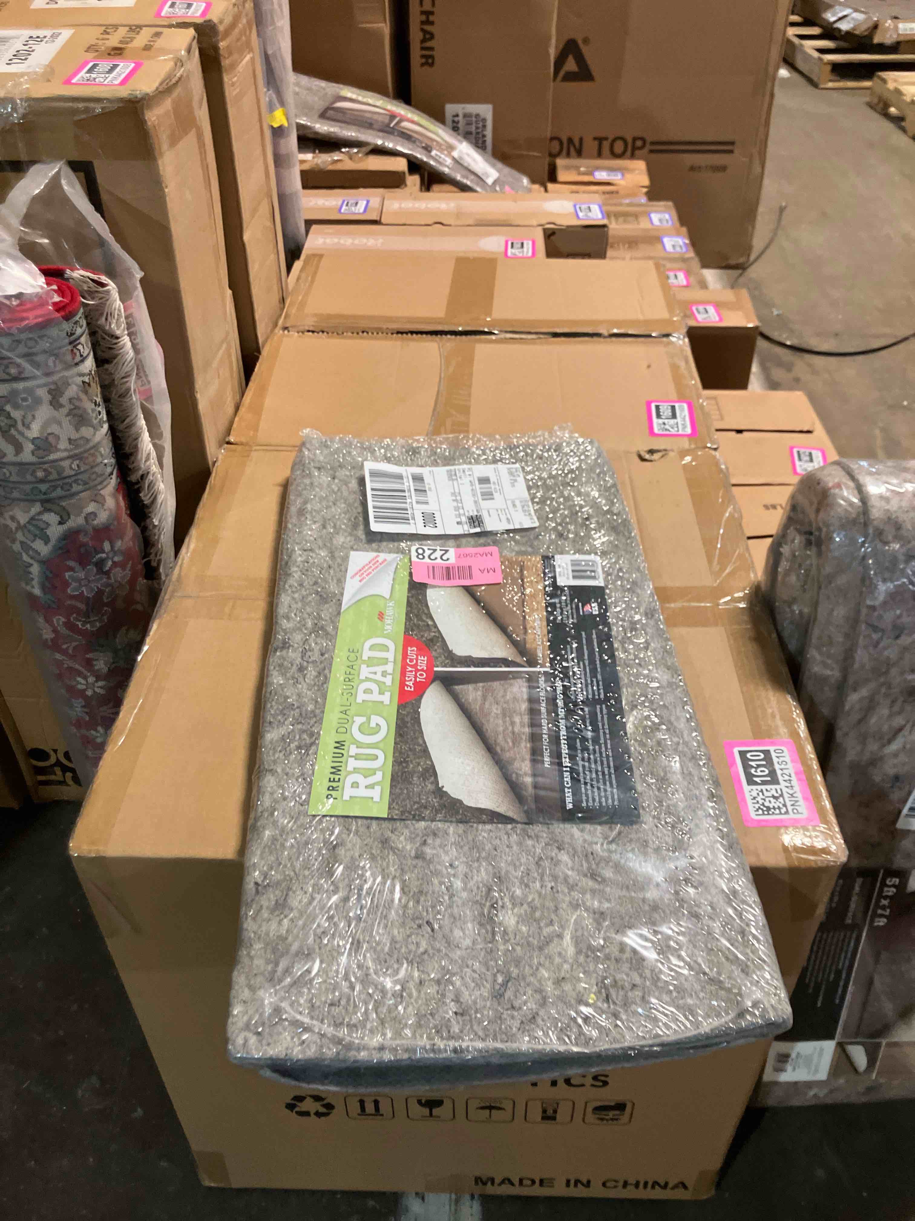 Condition photo showing New/Like New for mohawk home supreme dual-surface 1/4 in. rug pad, grey, 2x3 ft