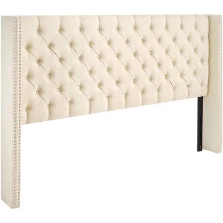 headboard cal king 6/6 (natural) tufted panel(headboard only grey)