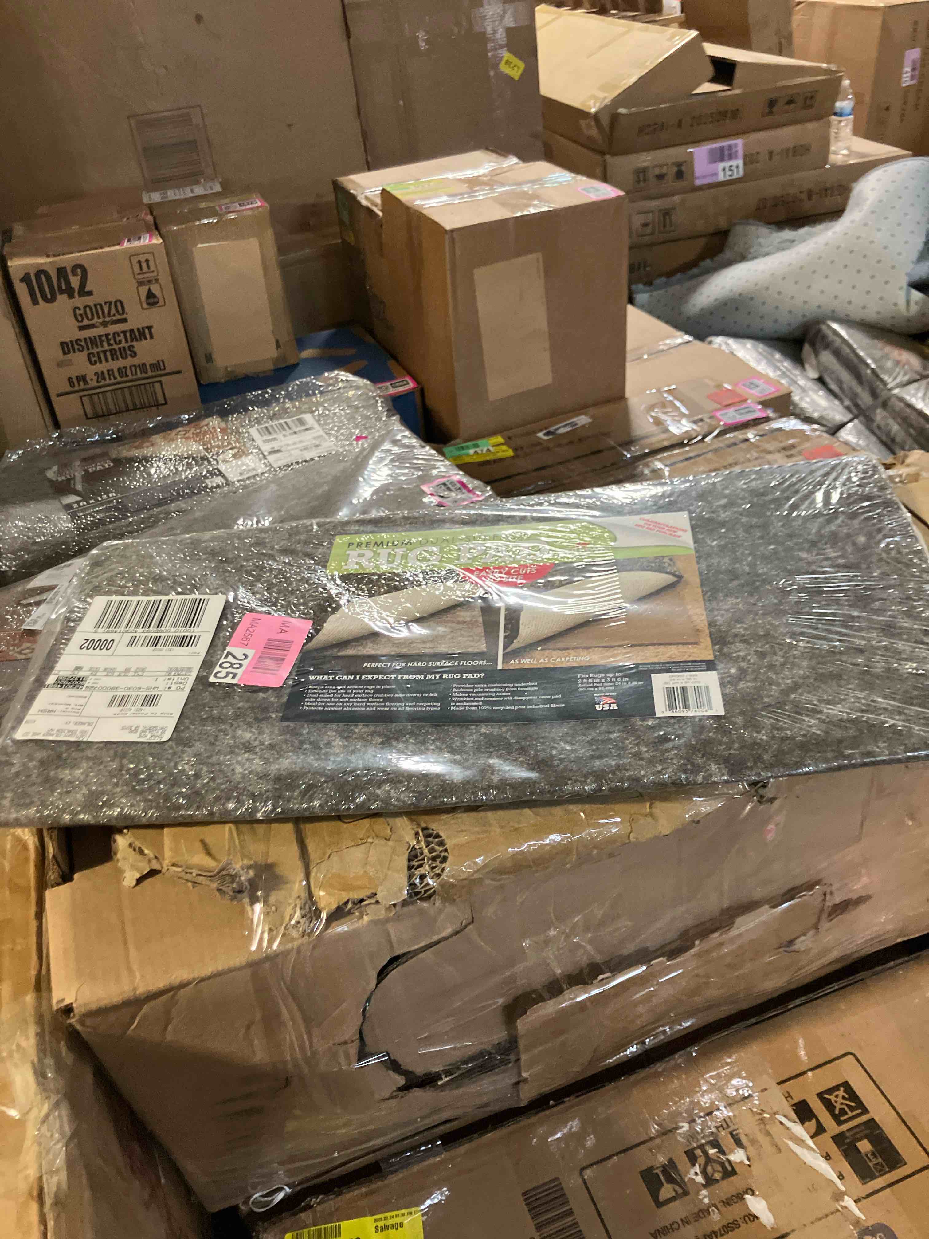 Condition photo showing New/Like New for mohawk home supreme dual-surface 1/4 in. rug pad, grey, 2x3 ft