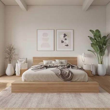 makoa low platform bed set, queen(incomplete missing boxes)