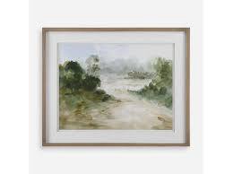 Verdant Watercolor Landscape Print (used)