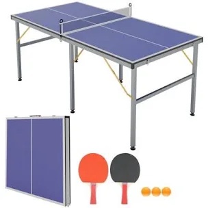professional outdoor table tennis tables,foldable &portable ping pong table set for indoor & outdoor games with net for adults/teens,2 table tennis paddles and 3 balls