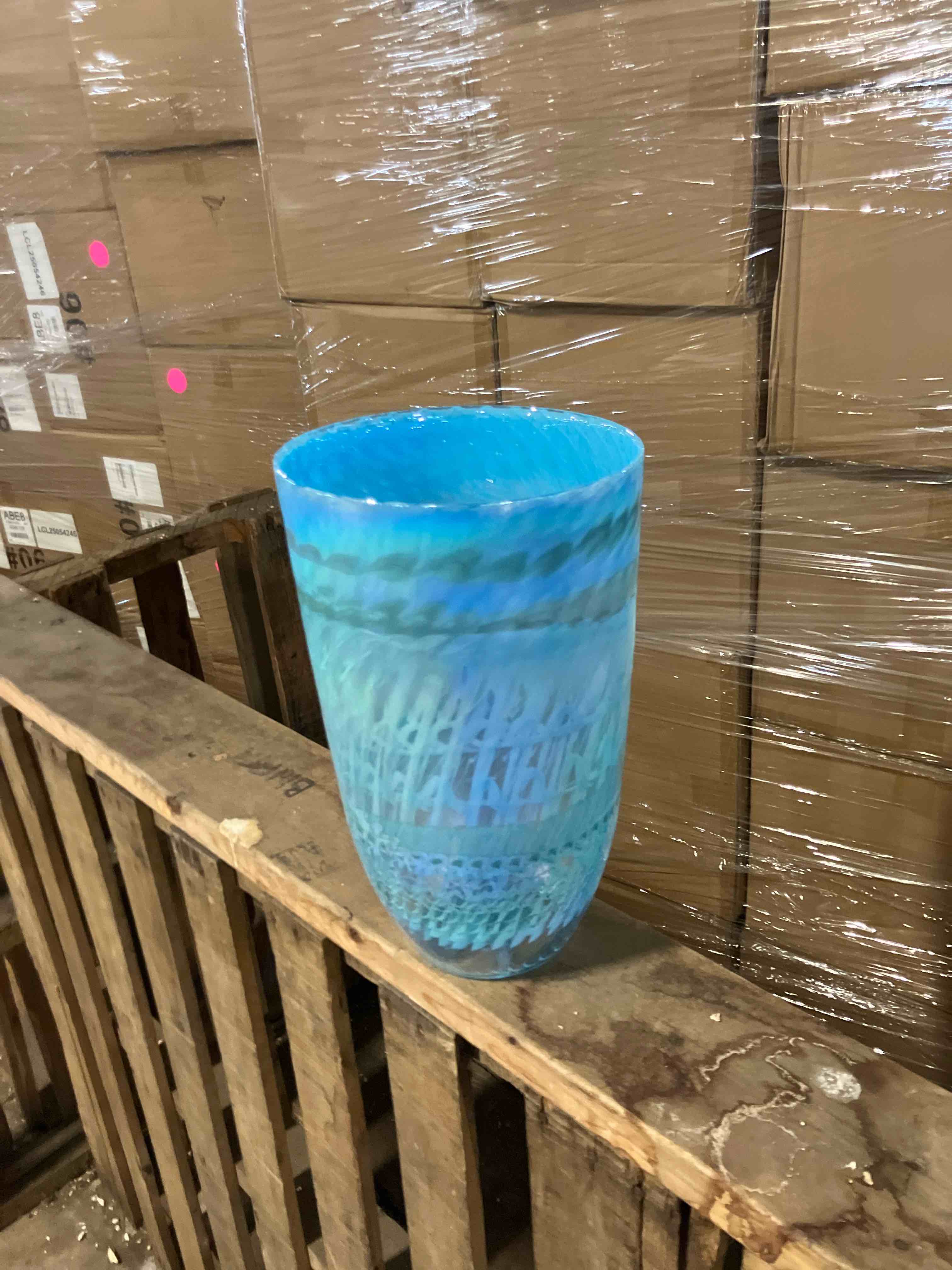 Condition photo showing New/Like New for park hill collection amalfi murano glass vase