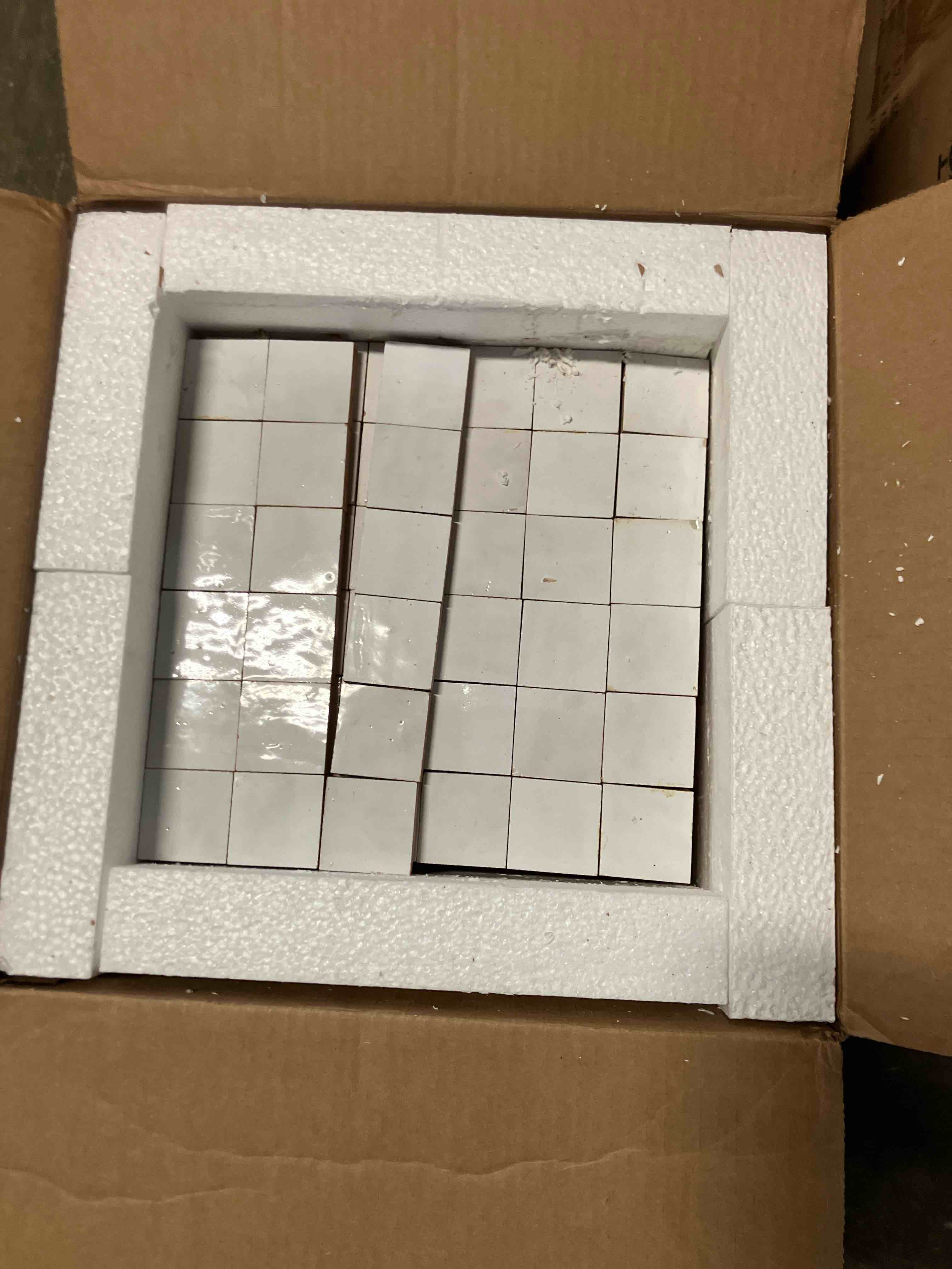 Condition photo showing New/Like New for diflart natural marble mosaic tile, 2x2 inch square, honed, pollen thassos marble backsplash tiles for kitchen bathroom wall floor, pack of 5 sheets