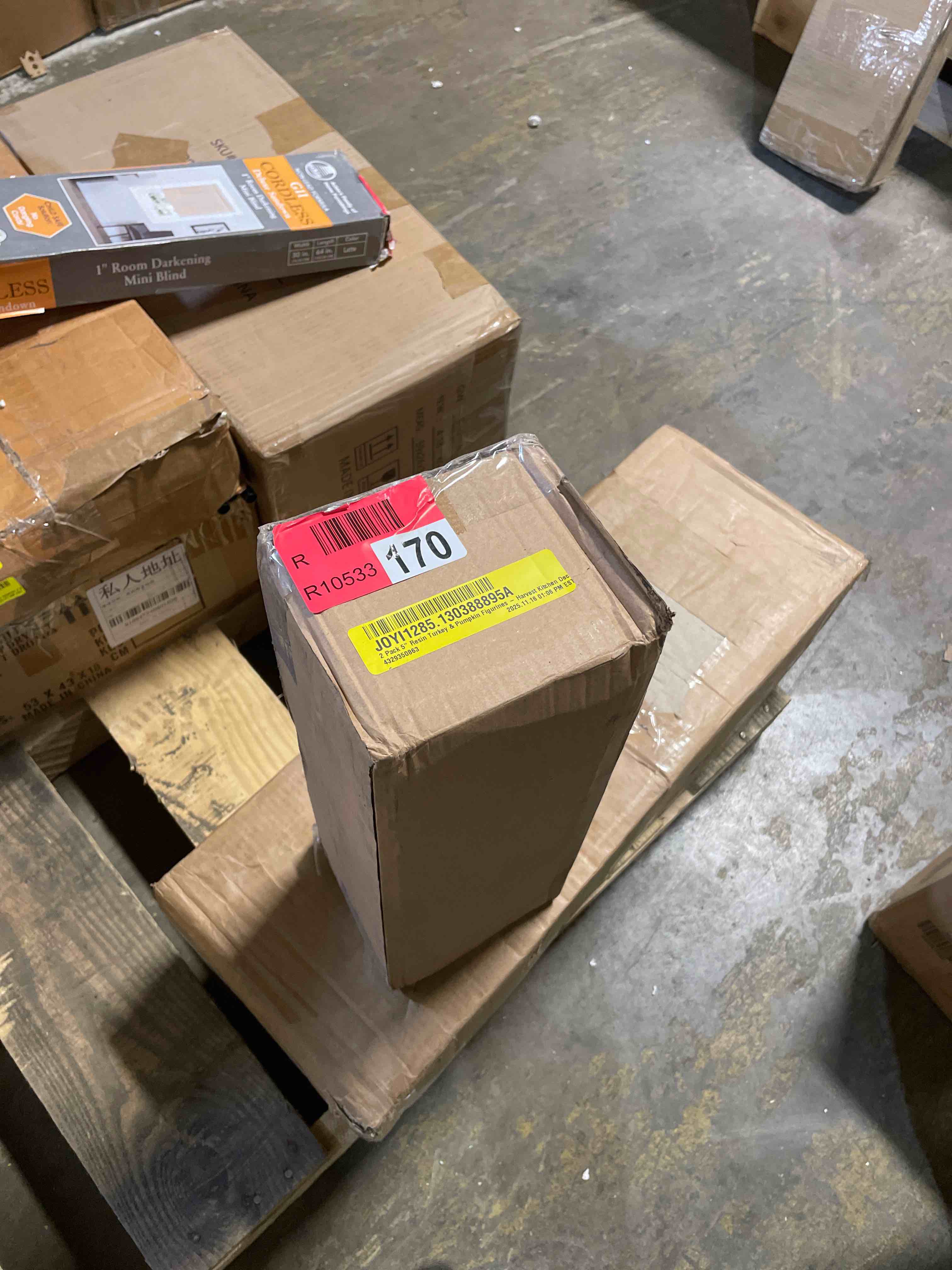 Condition photo showing New/Like New for 2 pack 5" resin turkey & pumpkin figurines  harvest kitchen de