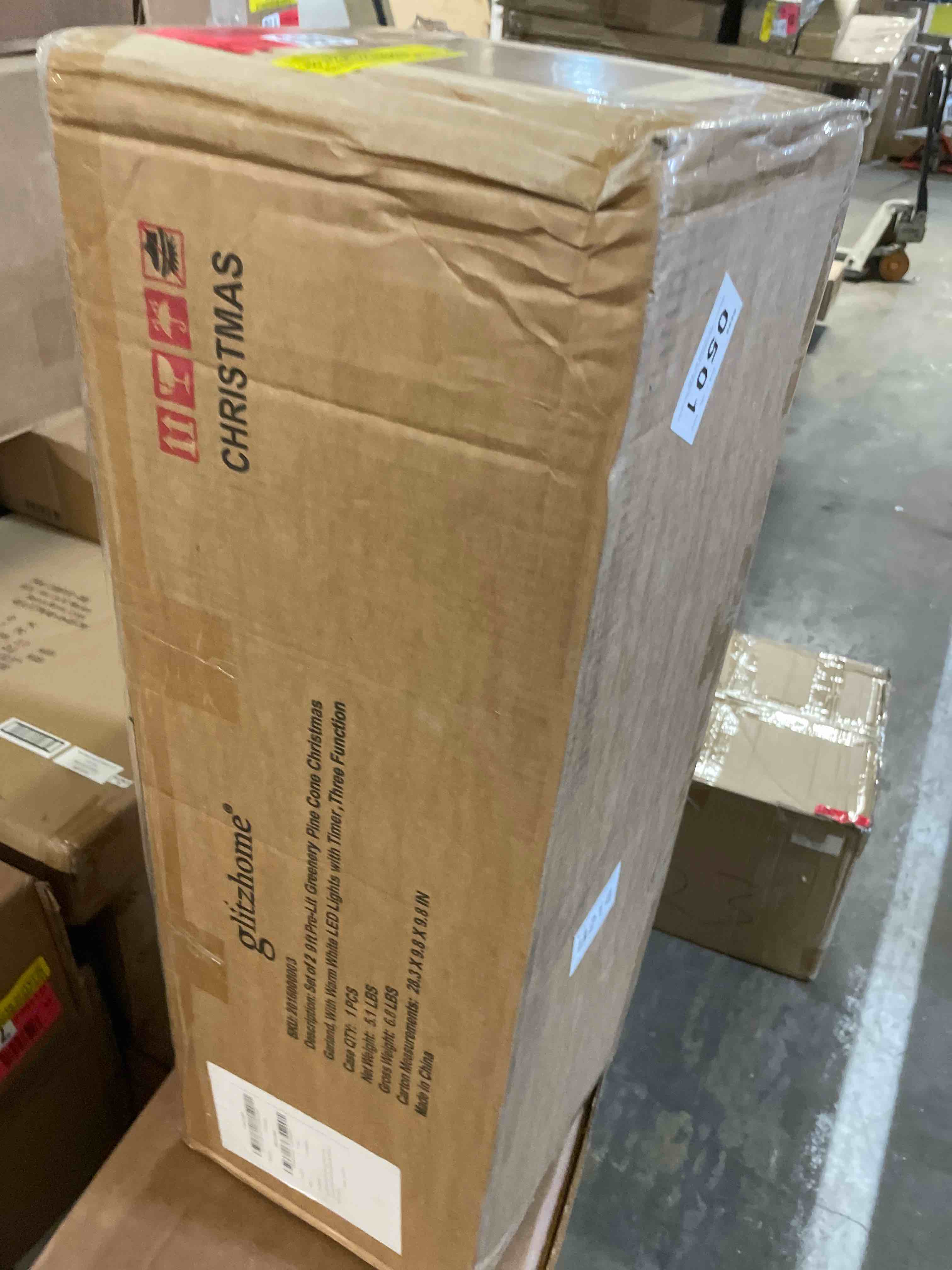 Condition photo showing New/Like New for soperton 9ft greenery christmas garland with lights (set of 2)