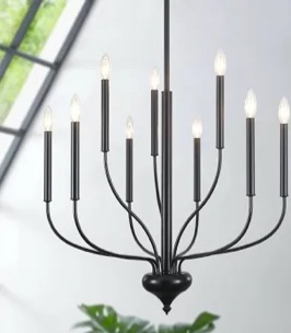 9- light dimmable classic / traditional empire candle  chandelier fo