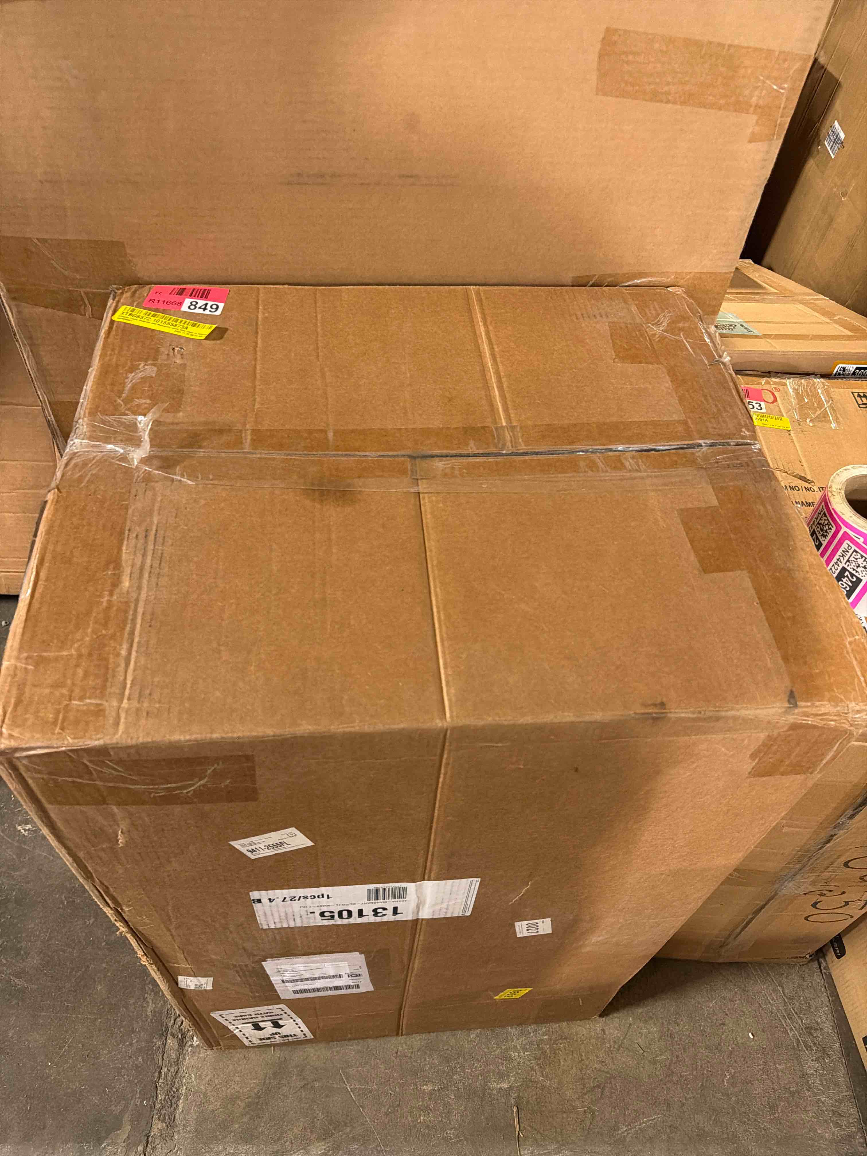 Condition photo showing New/Like New for killagan fabric seagrass and mahogany wood side chair in natural bri