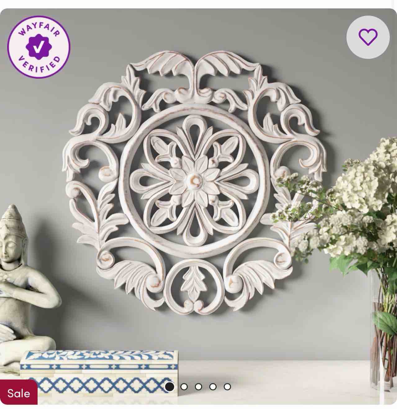 Lassi White Wall Medallion