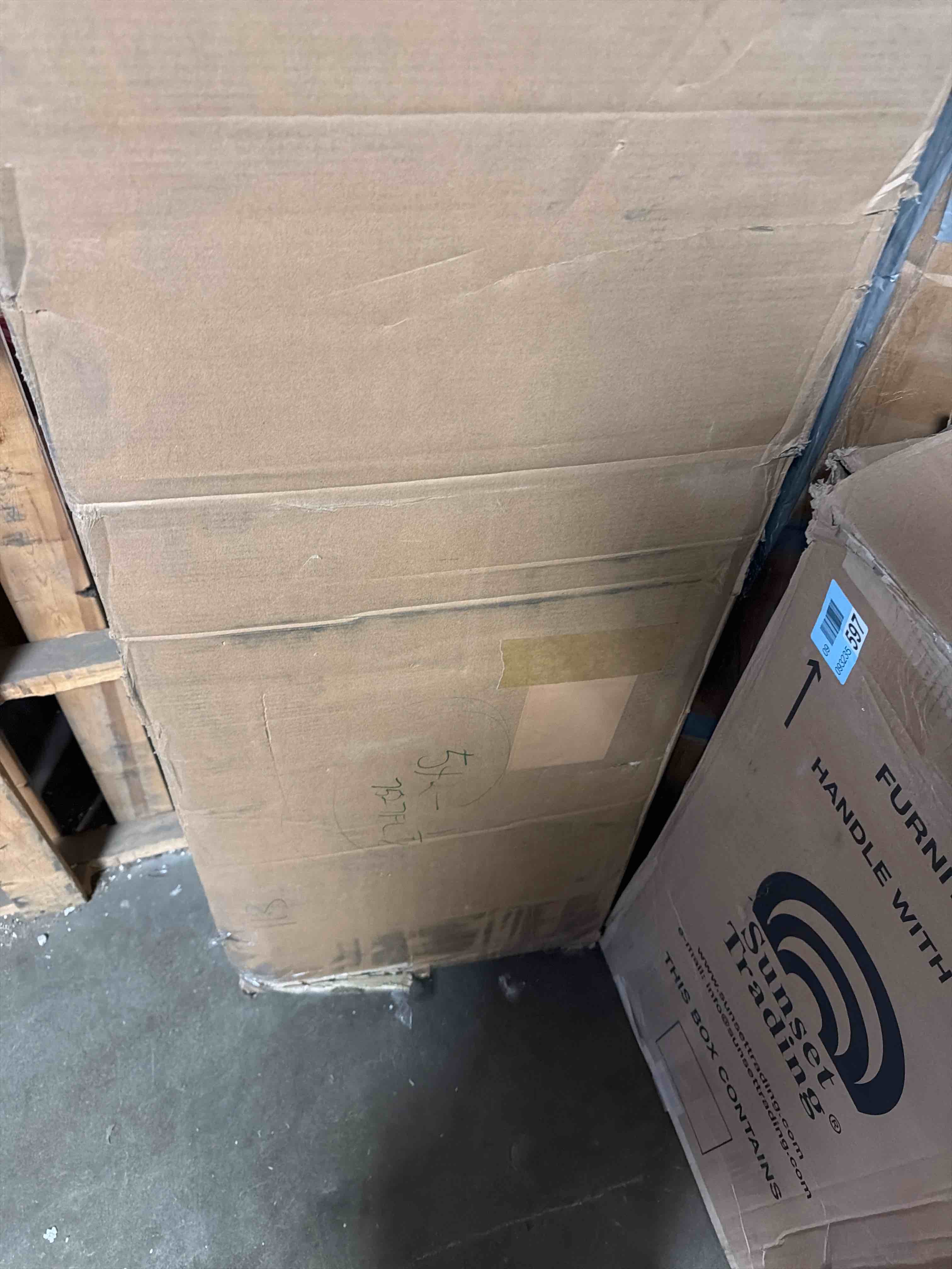 Condition photo showing As Is for tribesigns l-shaped executive desk with reversible file cabinet, 63" office desk with storage drawers, l-shaped computer desk with drawer cabinet for hanging letter size files (walnut & black)