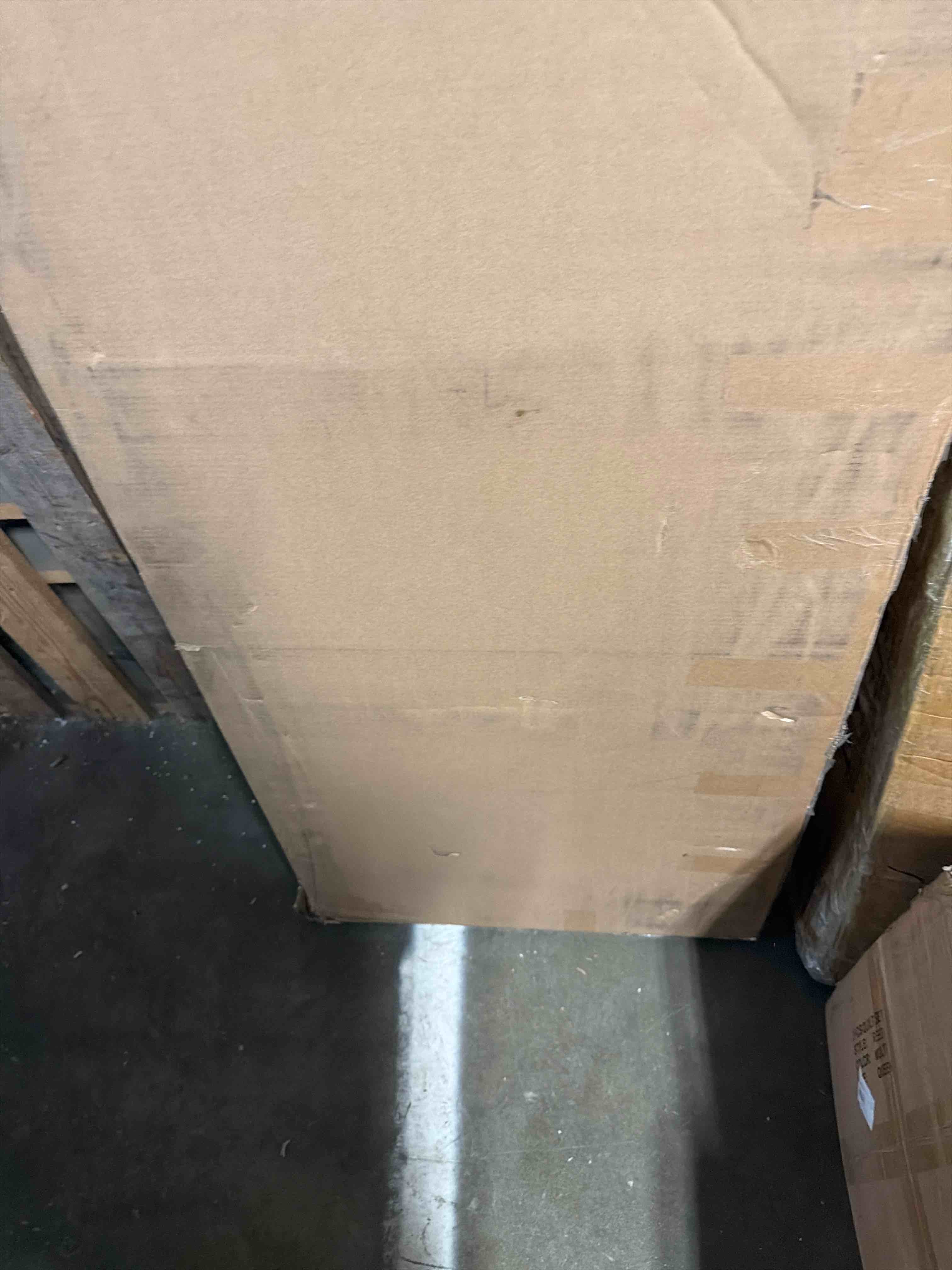 Condition photo showing As Is for amear solid wood foundation bed with matching footboard