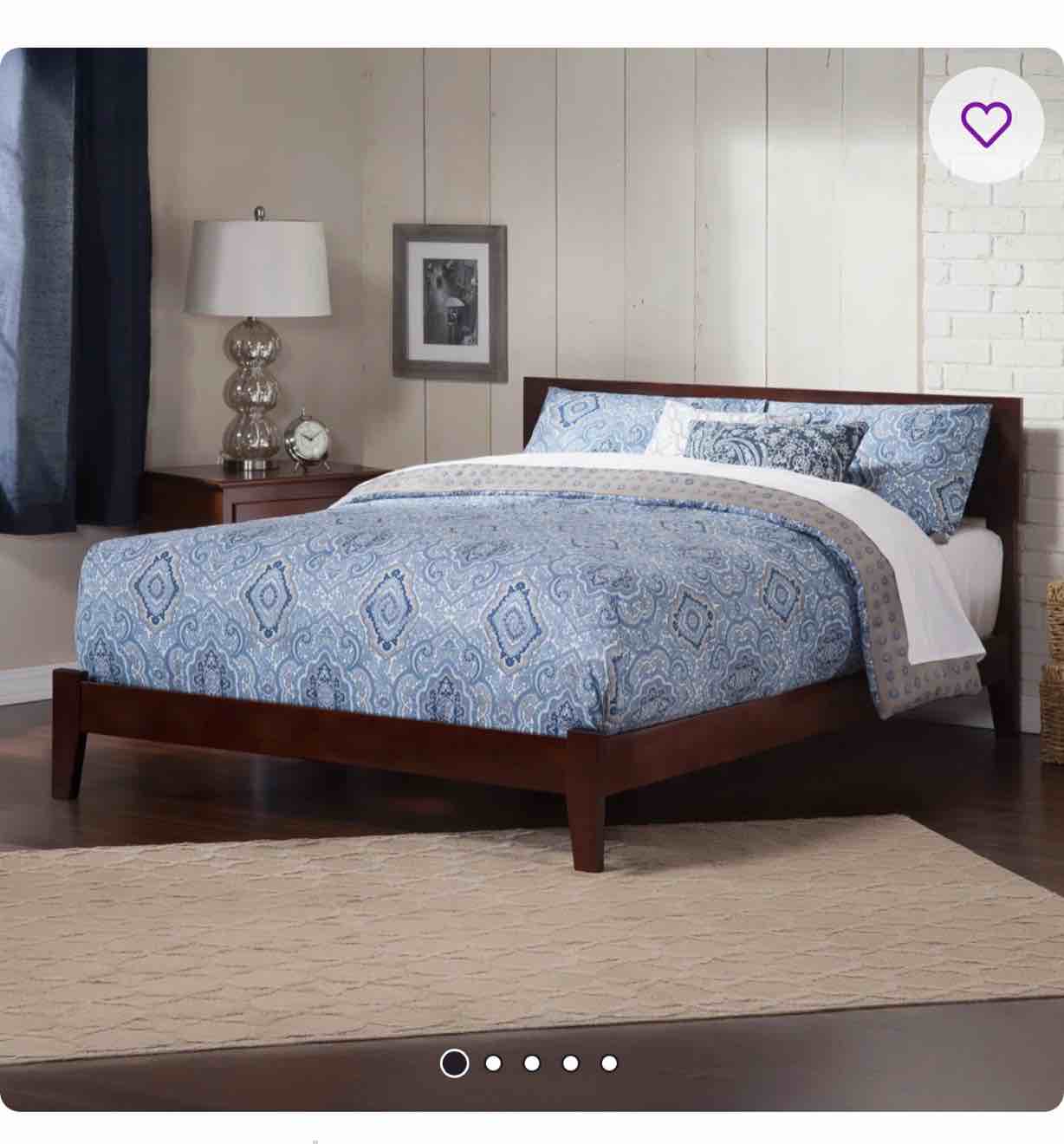 anndee queen solid wood standard bed 