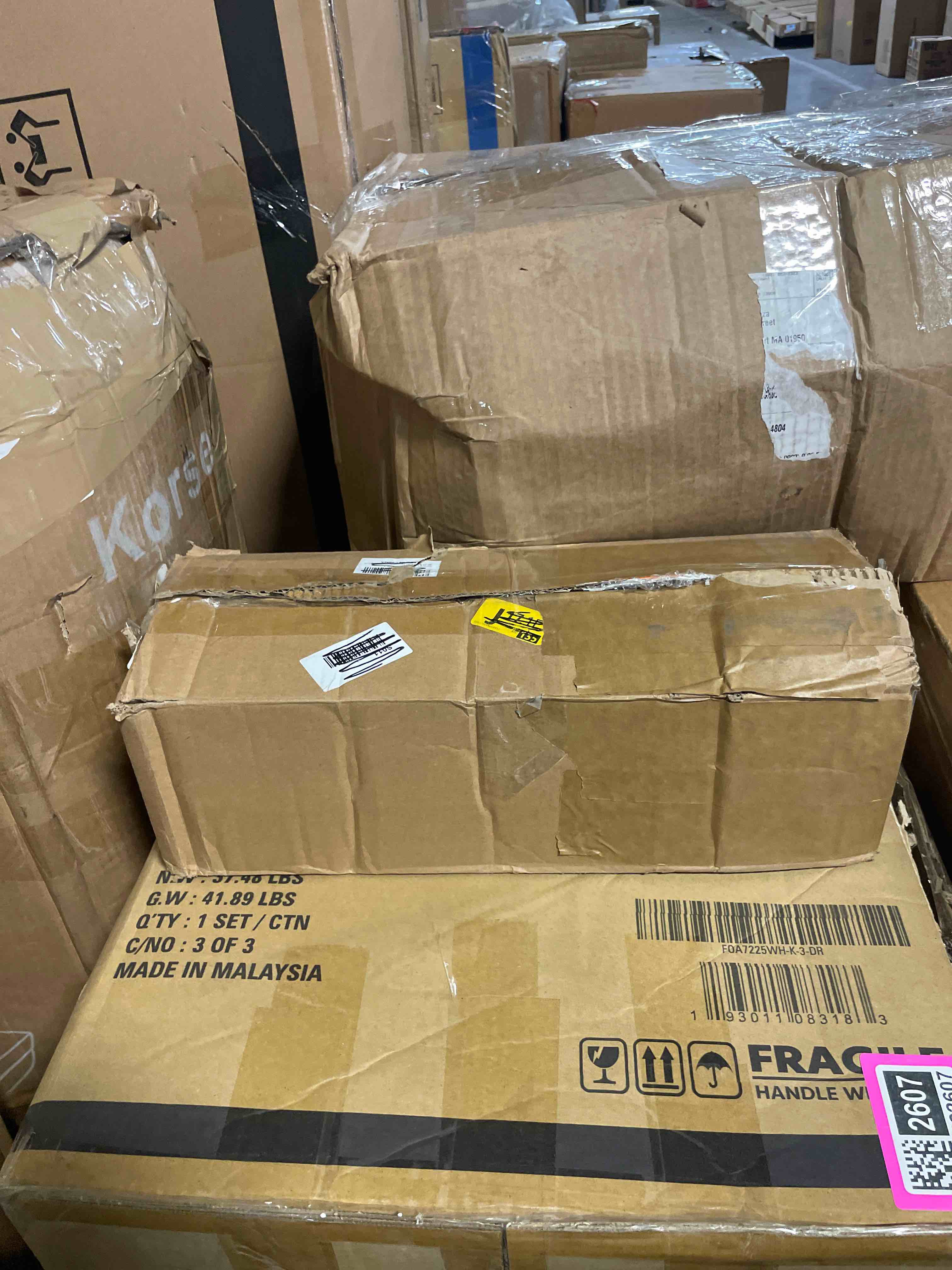 Condition photo showing New/Like New for 3-light hanging pendant light fixtures, farmhouse kitchen island light fixture, industrial hanging pendant lighting for dining room bedroom hallway, black metal cage pendant lamp, e26 base long chassis metal pendant light 3 light
