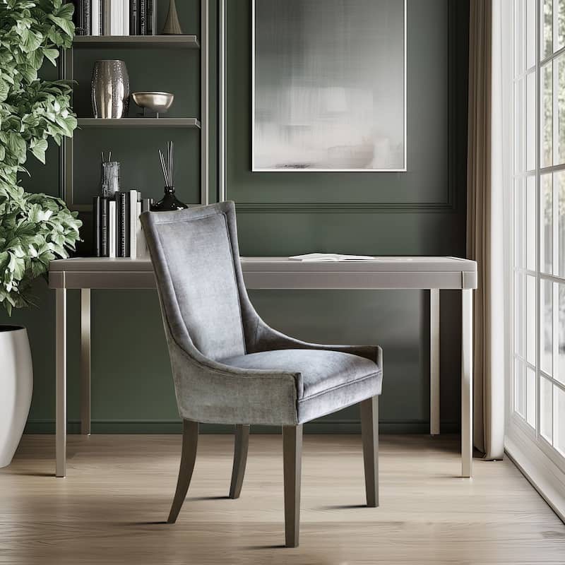 Madison Park Signature Ultra Upholstered Dining Side Chair With Wood Legs
