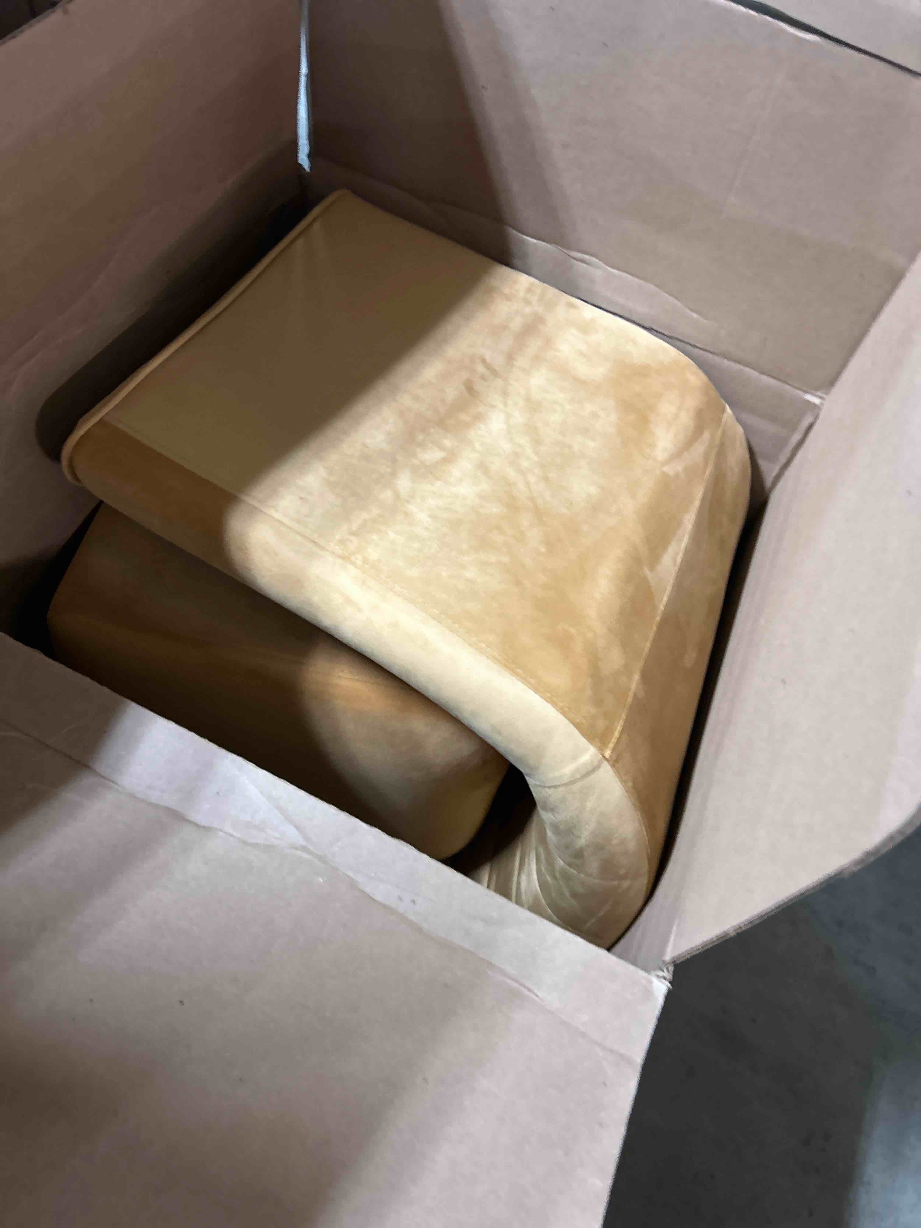 Condition photo showing Good Condition for green swivel accent chair with ottoman, 360° barrel chairs with foot stool, comfy reading chair with removable pillow & 2 armrest covers for living room small spaces bedroom (chenille yellow)