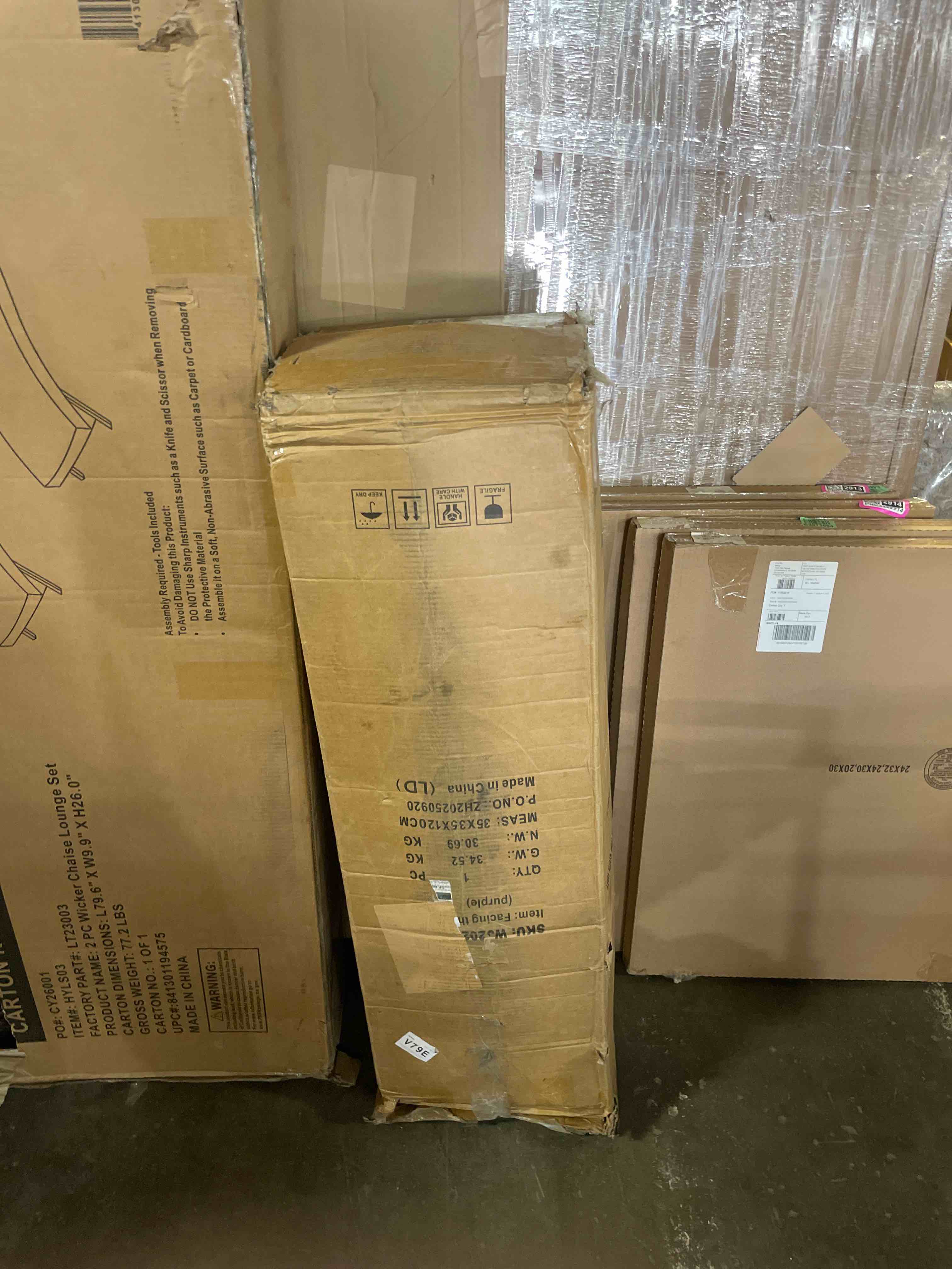 Condition photo showing As Is for 137 inch modular sectional sleeper sofa, boneless cloud couch for living room, u shaped sofa free combination, no assembly required (purple, 137 inch - u shape 6 seat) (corner seat only) 