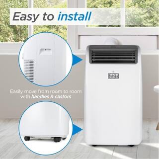 Condition photo showing New/Like New for 10200 btu (doe)portable air conditioner cools 700 sq. ft. without heater with dehumidifier with remote in white (new in box) h 29.33 in, w 17.72 in, d 15.59 in
