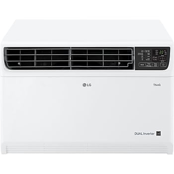 lg 14,000 btu dual inverter smart wi-fi enabled window air conditioner (in box) 15 x 28.78 x 16 inches