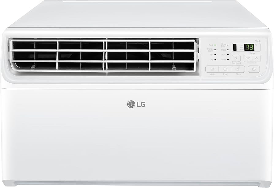 lg 10000 btu window air conditioners [2023 new] dual inverter with remote wifi enabled app ultra-quiet washable filter cools 450 sq.ft (new in box) 26.97 d x 19.57 w x 12.36 h