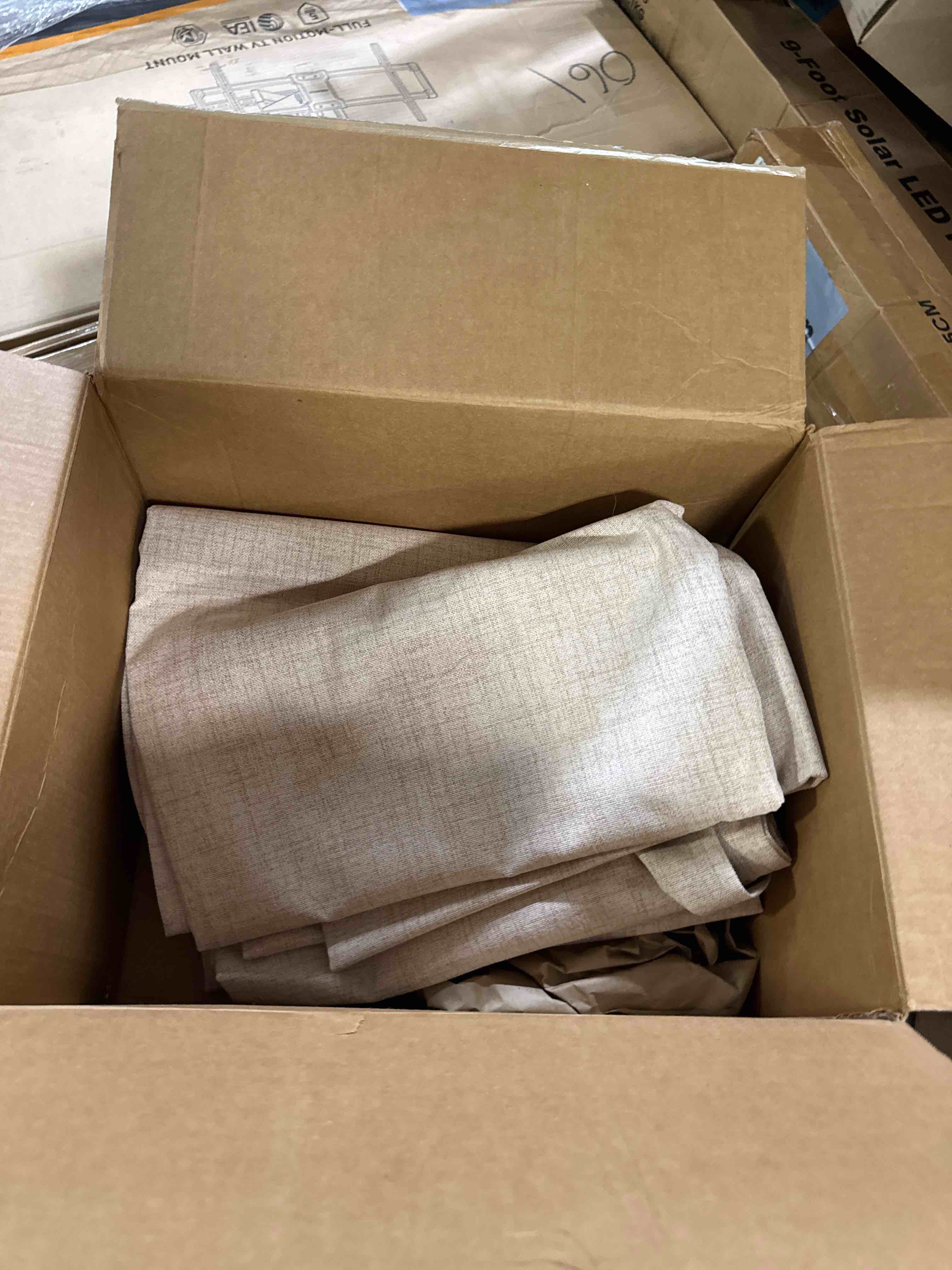 Condition photo showing Good Condition for linen curtains modern deco linen look solid home white sheer window curtains grommet wave for living room bedroom(color linen,2.multi tape,w150cm x h250cm)( similar)
