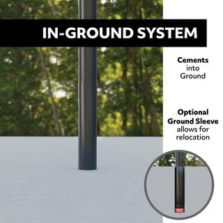 Condition photo showing New/Like New for 54 in. acrylic power lift in-ground basketball system (gently used, pieces verified) 120 x 54