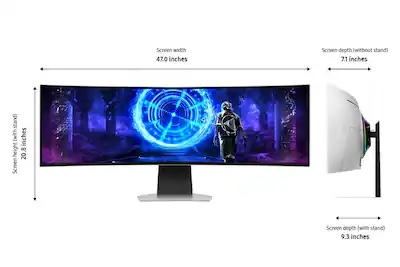 Condition photo showing New/Like New for 49 inch odyssey g9 g95c dqhd 240hz hdr 1000 curved gaming monitor