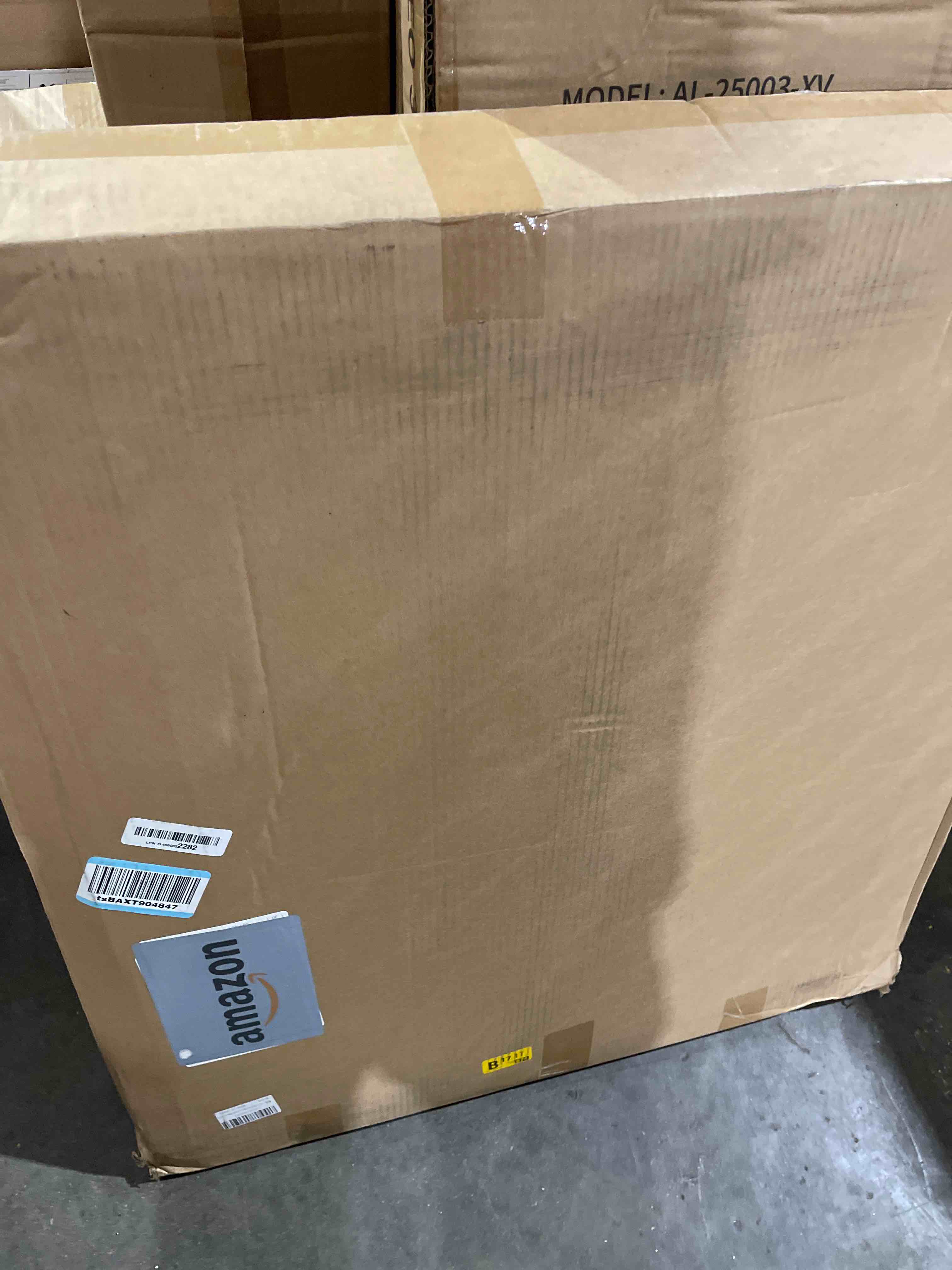 Condition photo showing New/Like New for 85.8-105 inch extra wide baby gate, pressure mounted no drill, extra wide safety gate for large entries, black metal with extension kit black 86”-105”/218-266cm