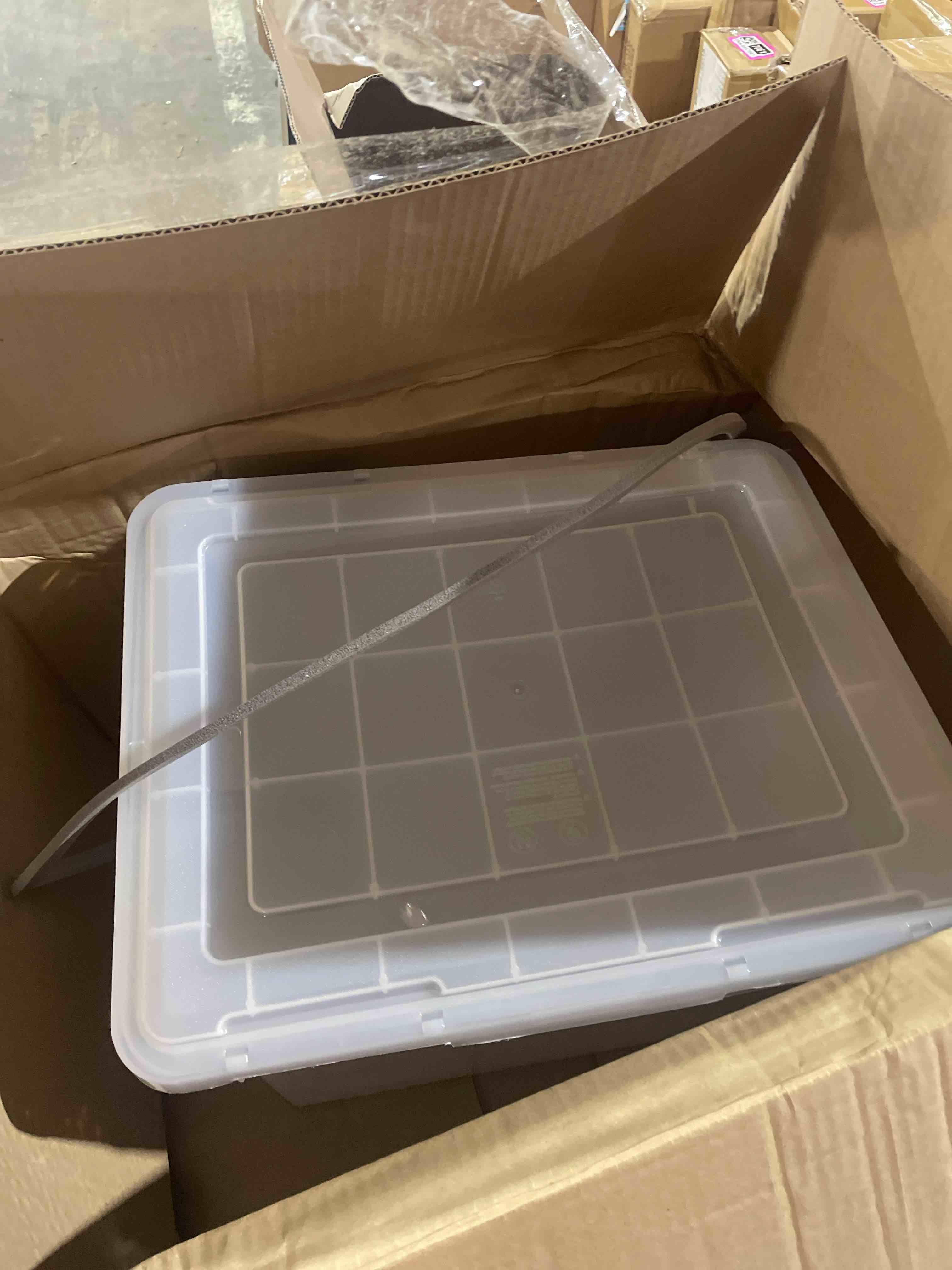 Condition photo showing New/Like New for iris file box file organizer plastic file box for letter/le gal file
