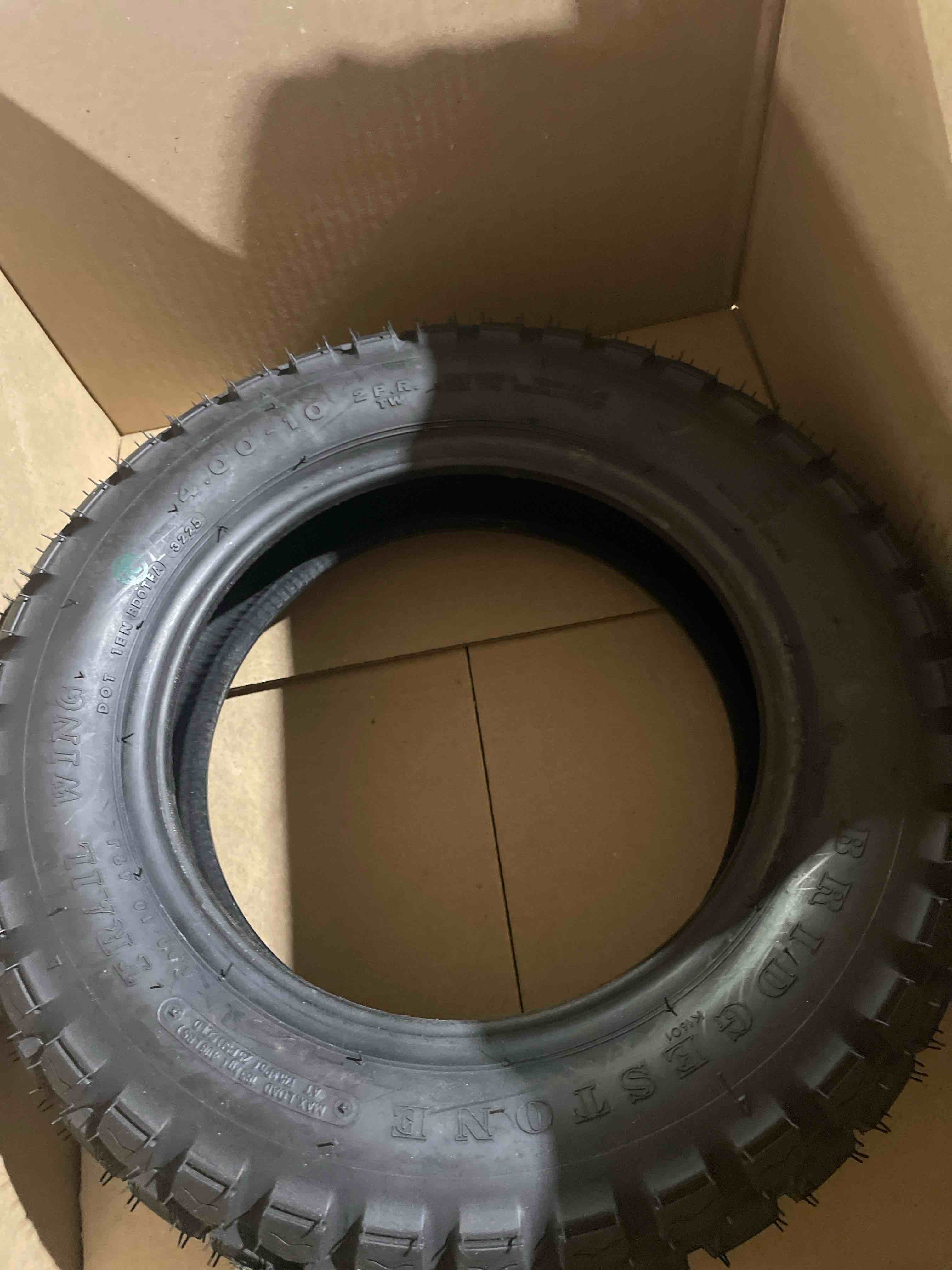 Condition photo showing New/Like New for bridgestone trail wing tw dual/enduro front/rear motorcycle tire 4.00-10