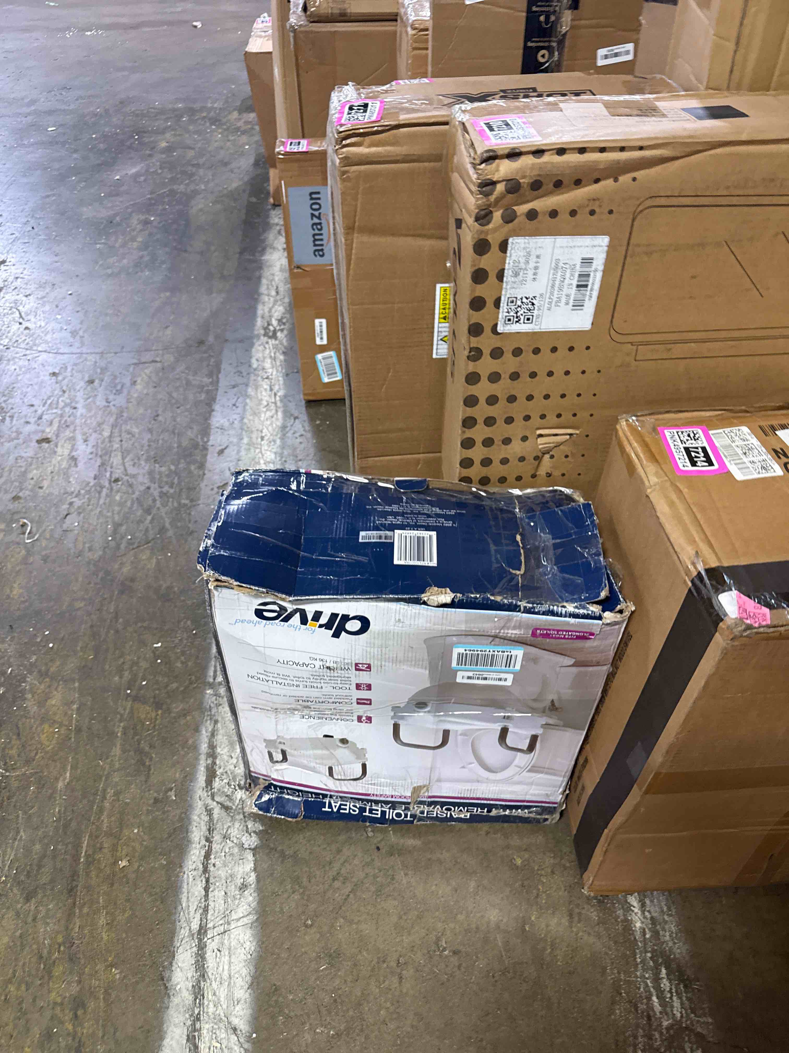 Condition photo showing New/Like New for bath safetyraised toilet seat product description: elev.toilet seat w/ remarms,rtl,1 ea