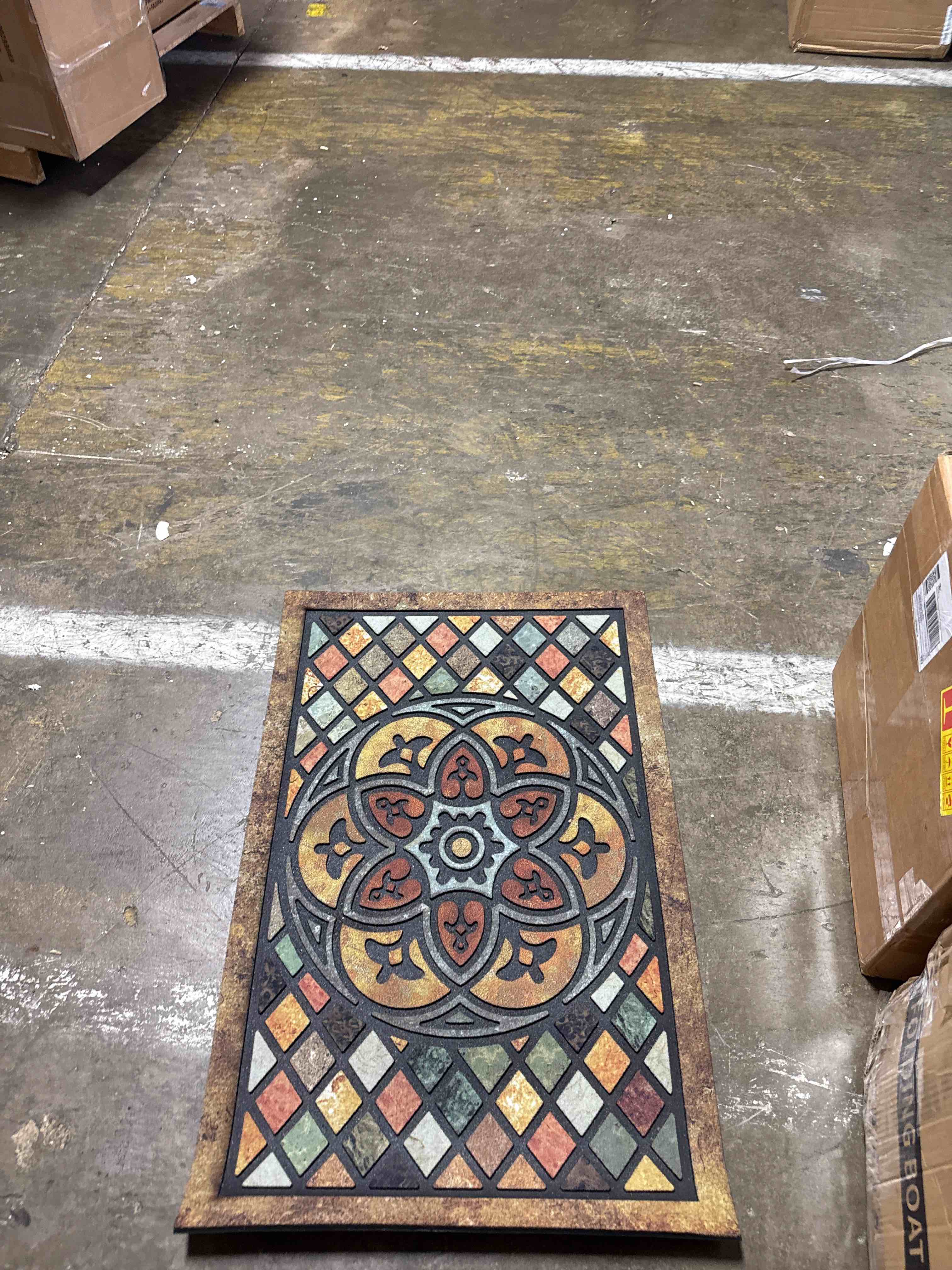Condition photo showing New/Like New for chichic welcome door mat 18 x 30 inch front doormat outdoors for home entrance outdoors mat for outside entry way doormat entry rugs, heavy duty non slip rubber back low profile, petal 1'6" x 2'6" (rectangular) petals