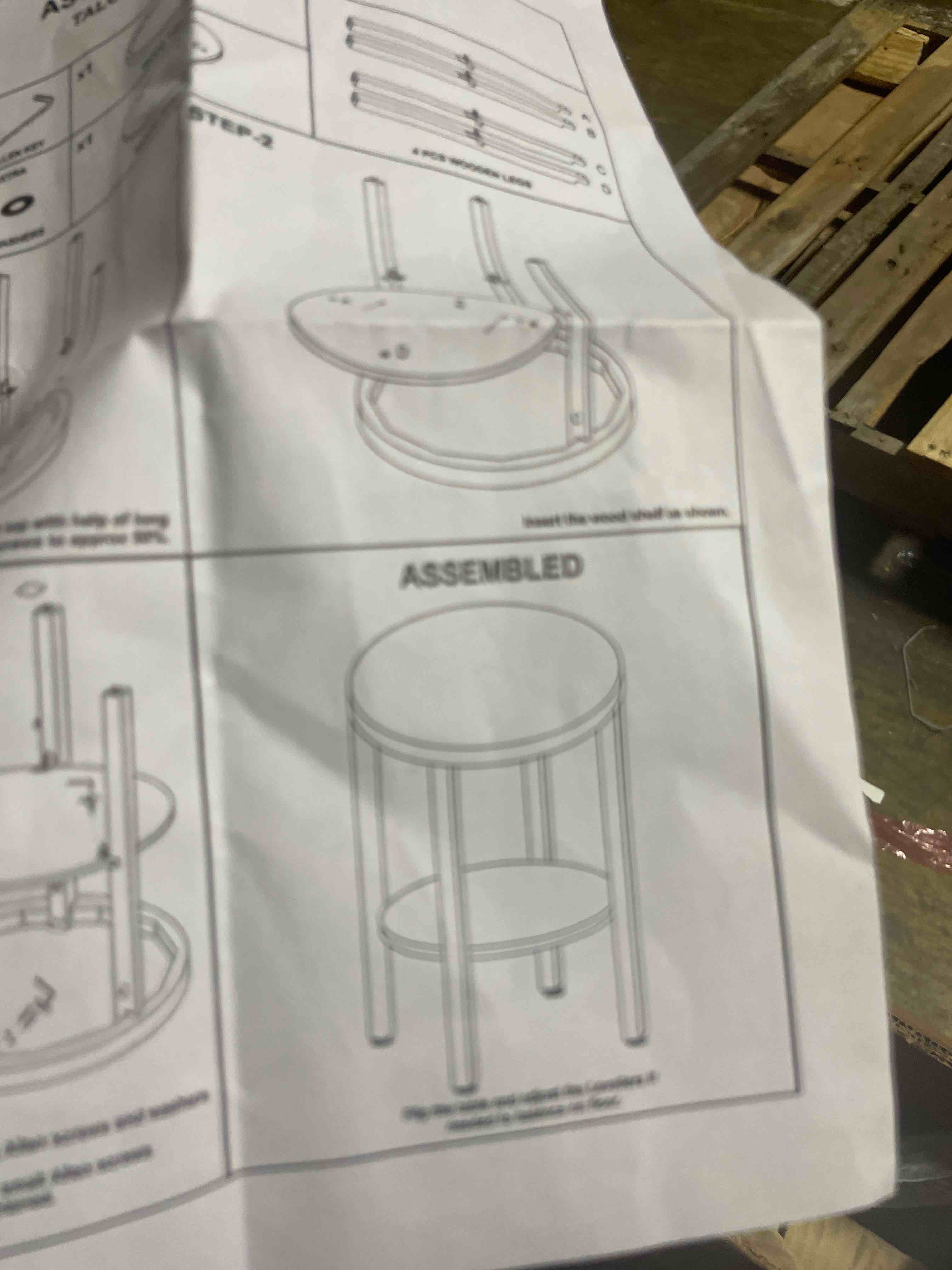 Condition photo showing New/Like New for small round side table - 17.7" cute end table with 2-tier storage - waterproof low nightstand for kids room, nursery, small spaces, plant stand & bean bag (walnut)