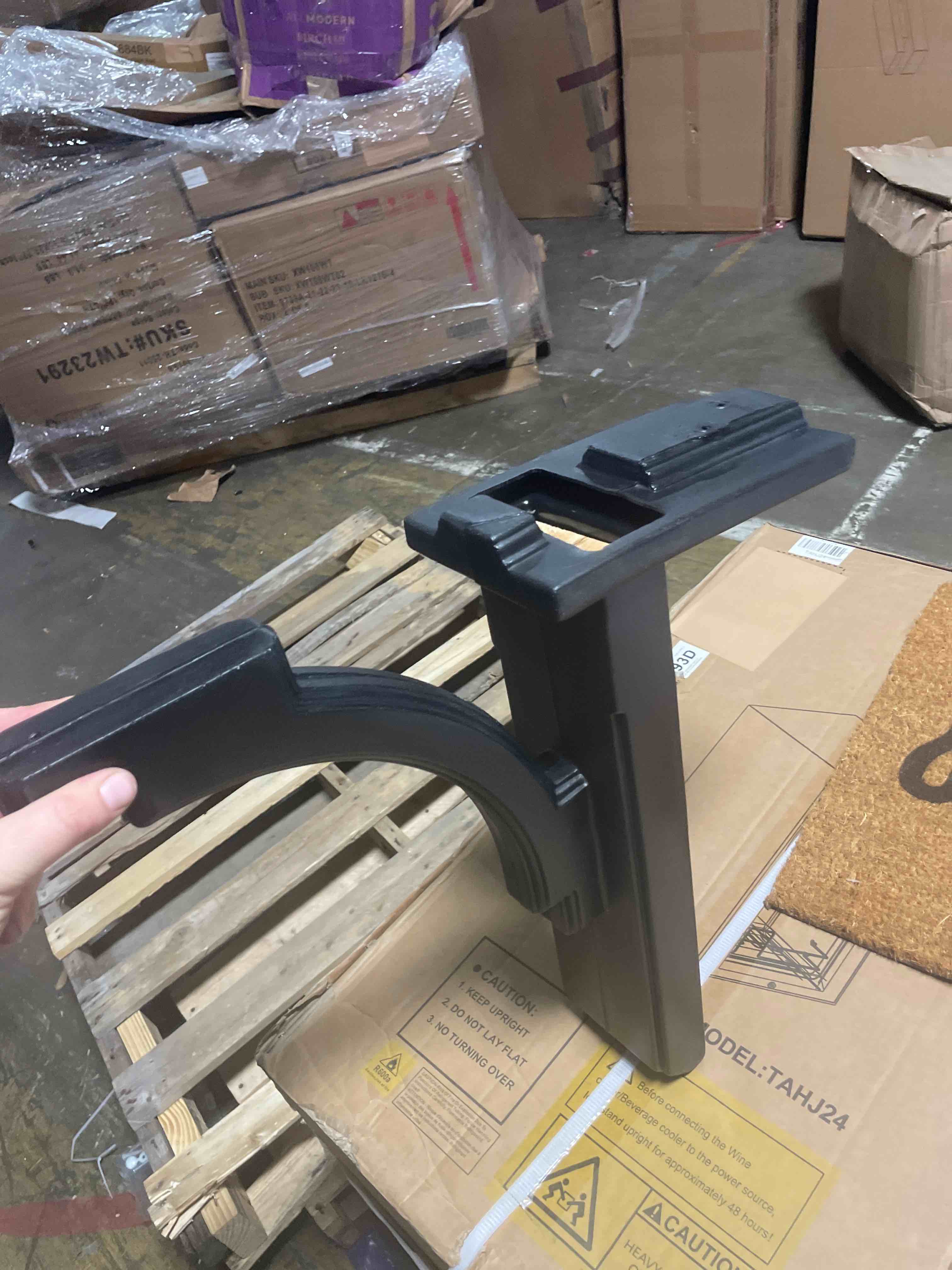 Condition photo showing As Is for salsbury industries 4870blk deluxe 1 sided in ground mounted mailbox post, black