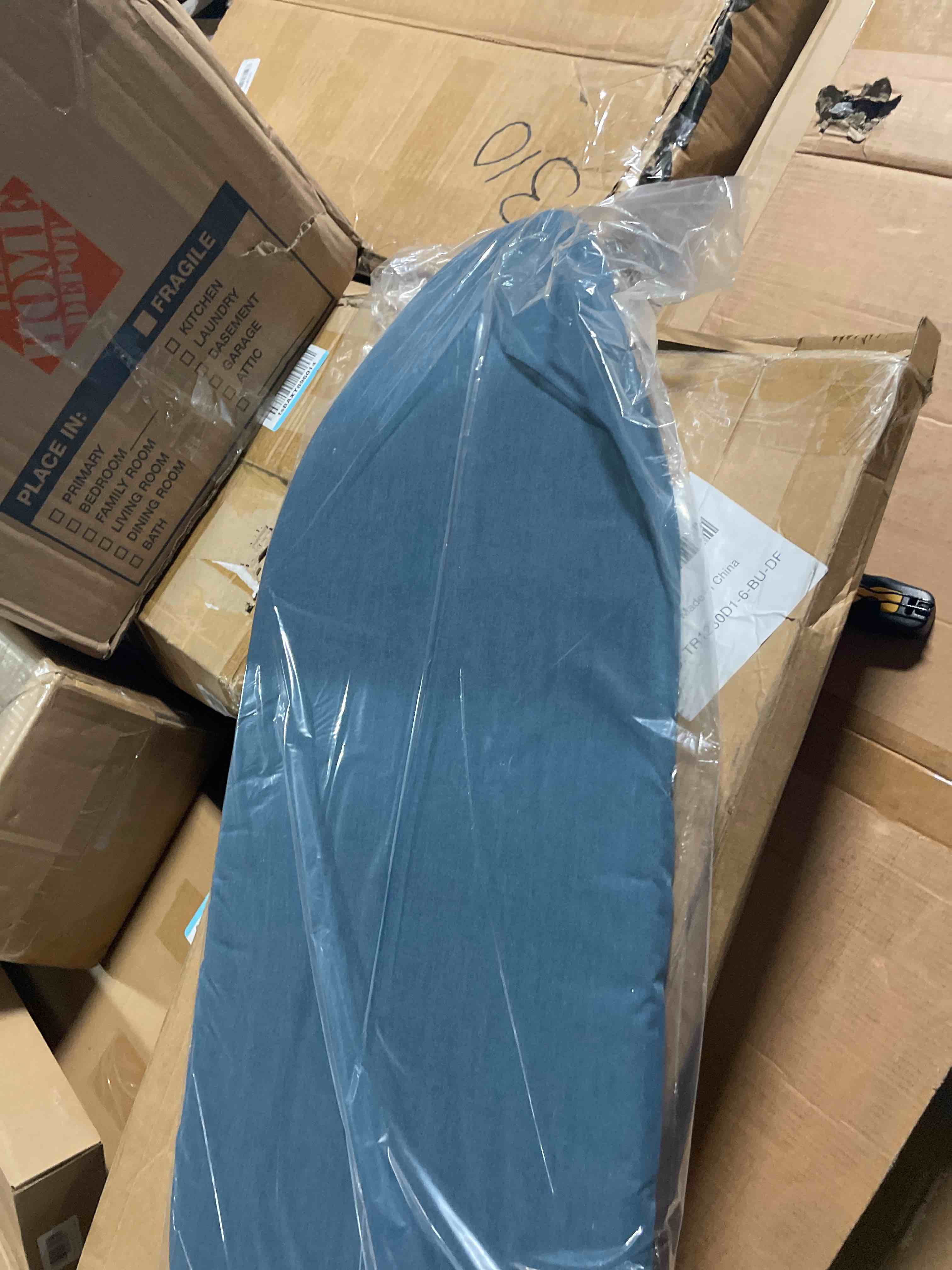 Condition photo showing As Is for table top ironing board, rainhol small folding iron board portable with non-slip feet, travel compact ironing table for dorm and small space, 31"x12", blue blue without holder