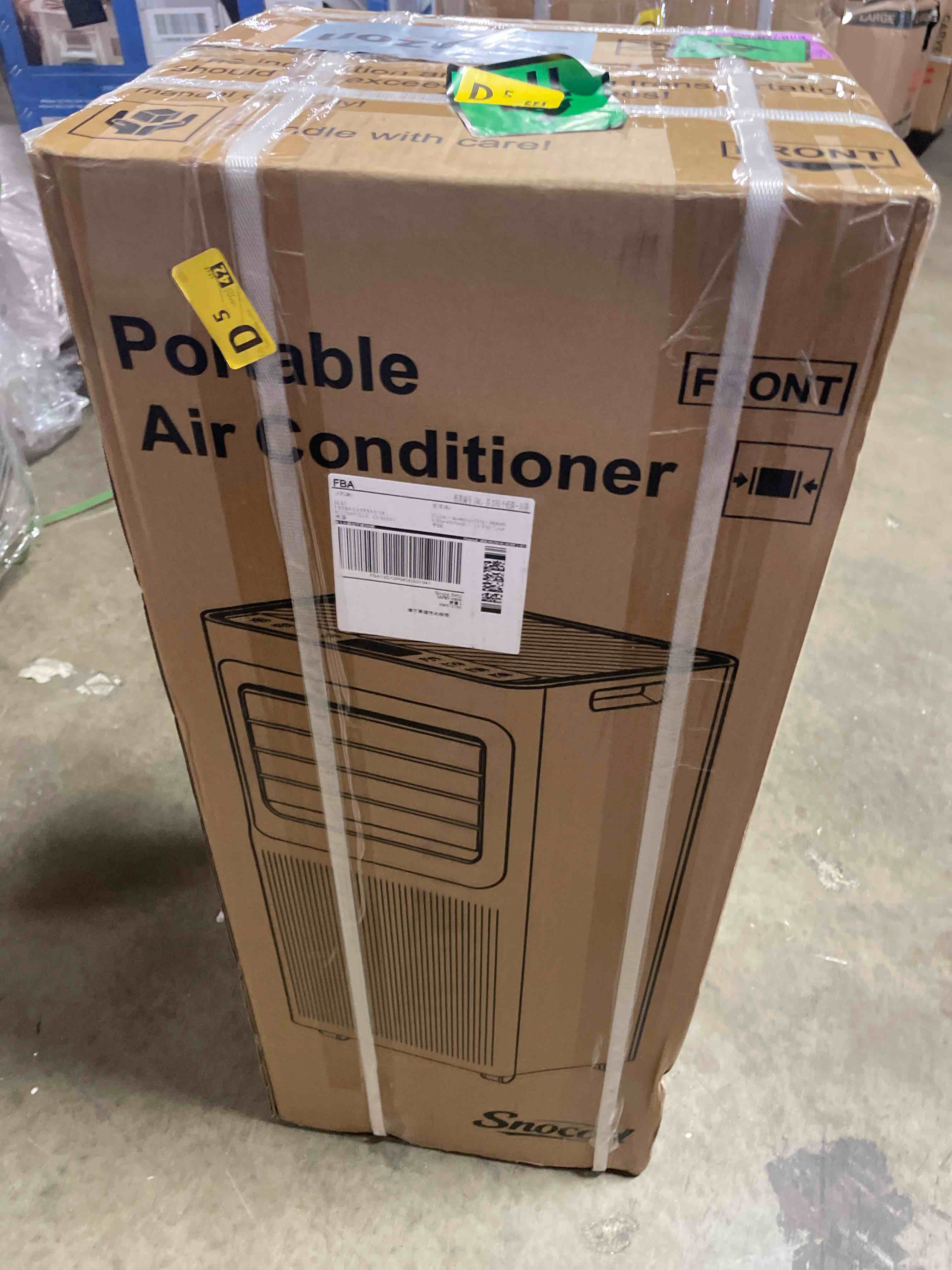 Condition photo showing As Is for 8050 btu portable air conditioners for rooms up to 450 sq ft, 4 modes portable ac unit with cool/fan/dehumidifier/sleep, remote control & 24h timer, energy saving for bedroom, apartments