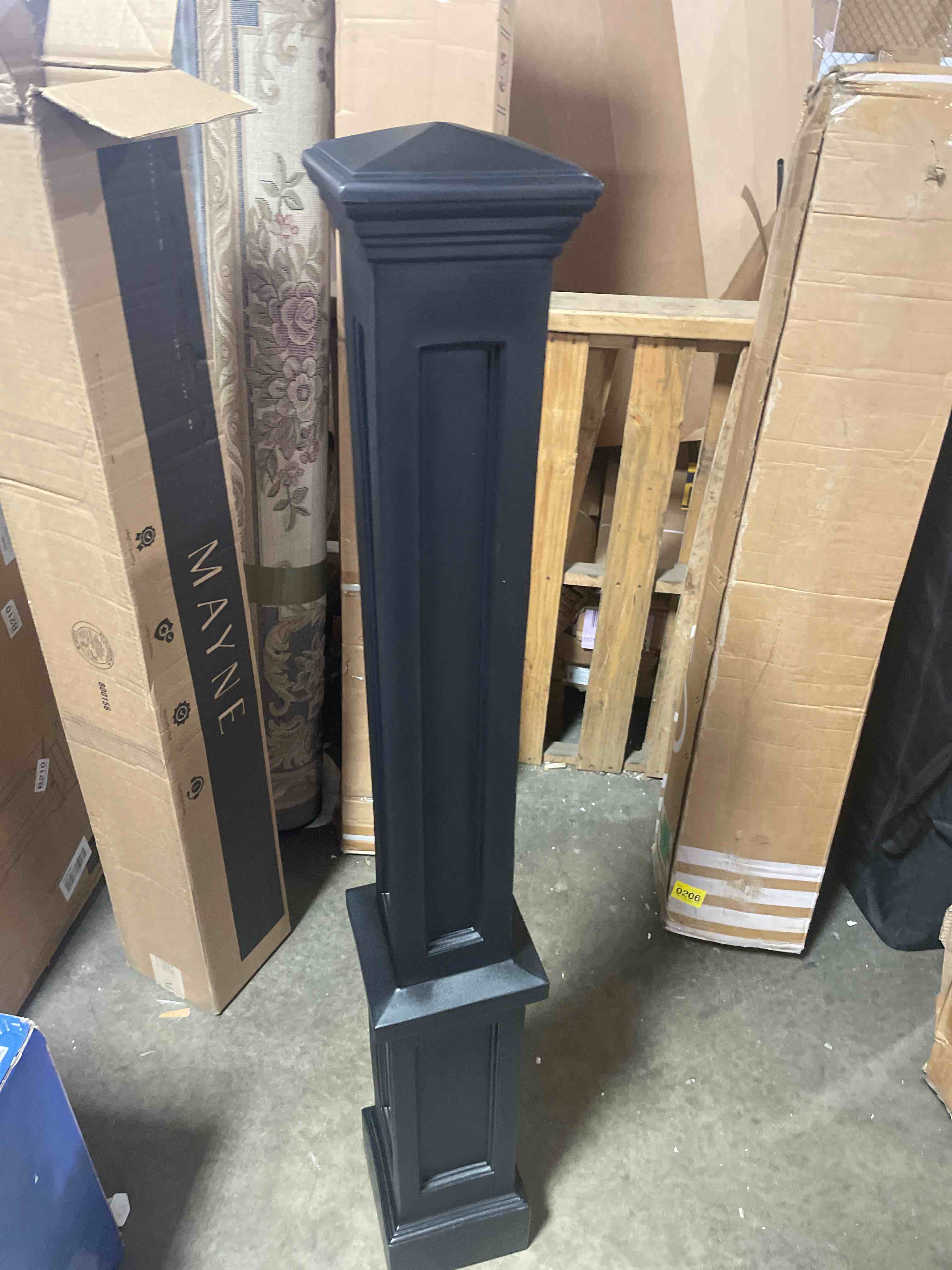 Condition photo showing New/Like New for mayne signature heavy duty outdoor lamp post - easy install for porch & patio lights, weather & fade resistant, shock resistant, long lasting outdoor lighting fixtures
