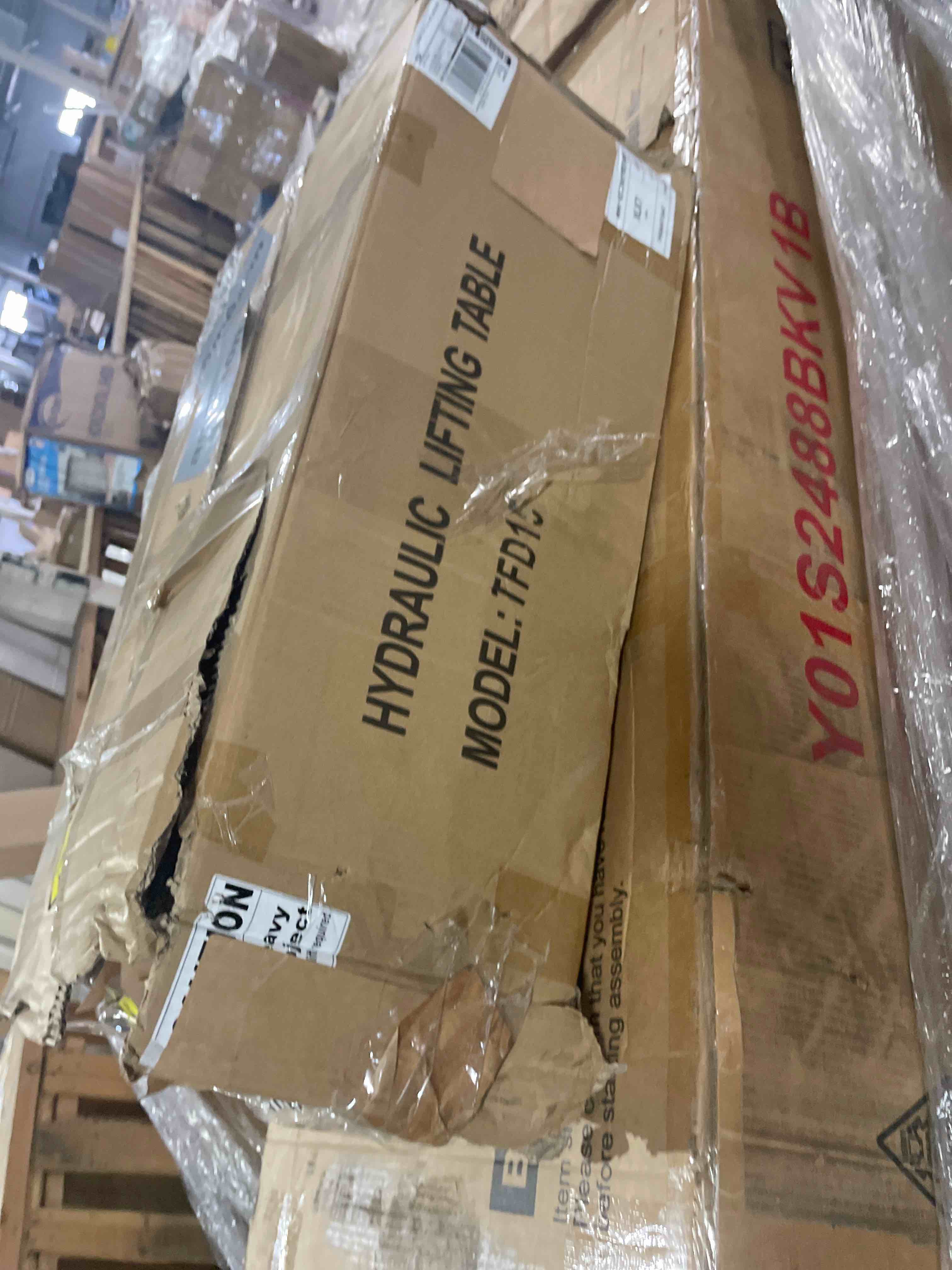 Condition photo showing As Is for tera hydraulic lift table cart: 330lbs single scissor 8.3"-28.5" lift range | leak-proof pump, impact-resistant pu wheels, carbon steel platform, non-slip pad, for warehouse workshop material handling