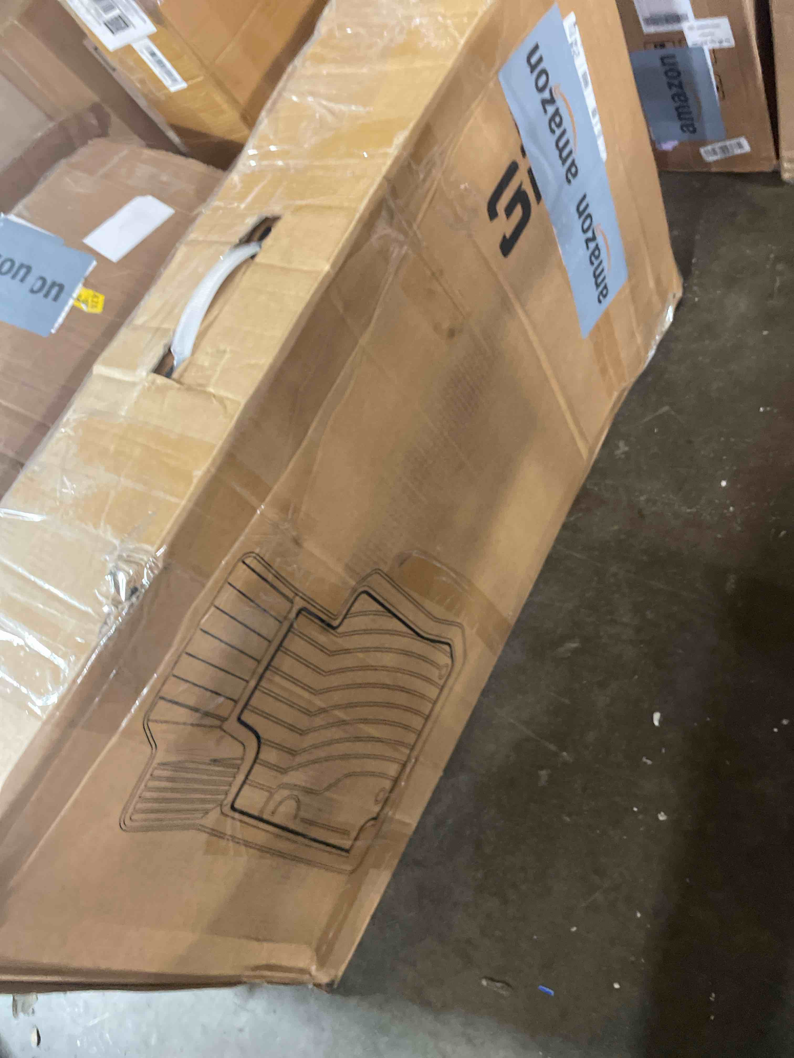 Condition photo showing Good Condition for 3w floor mats & cargo liner fit for tesla model s 2021-2025 all weather tpe custom fit floor liners for 1-3 rows and trunk full set car mats, model s accessories, black 6) model s 22-26|floor mats|trunk mats
