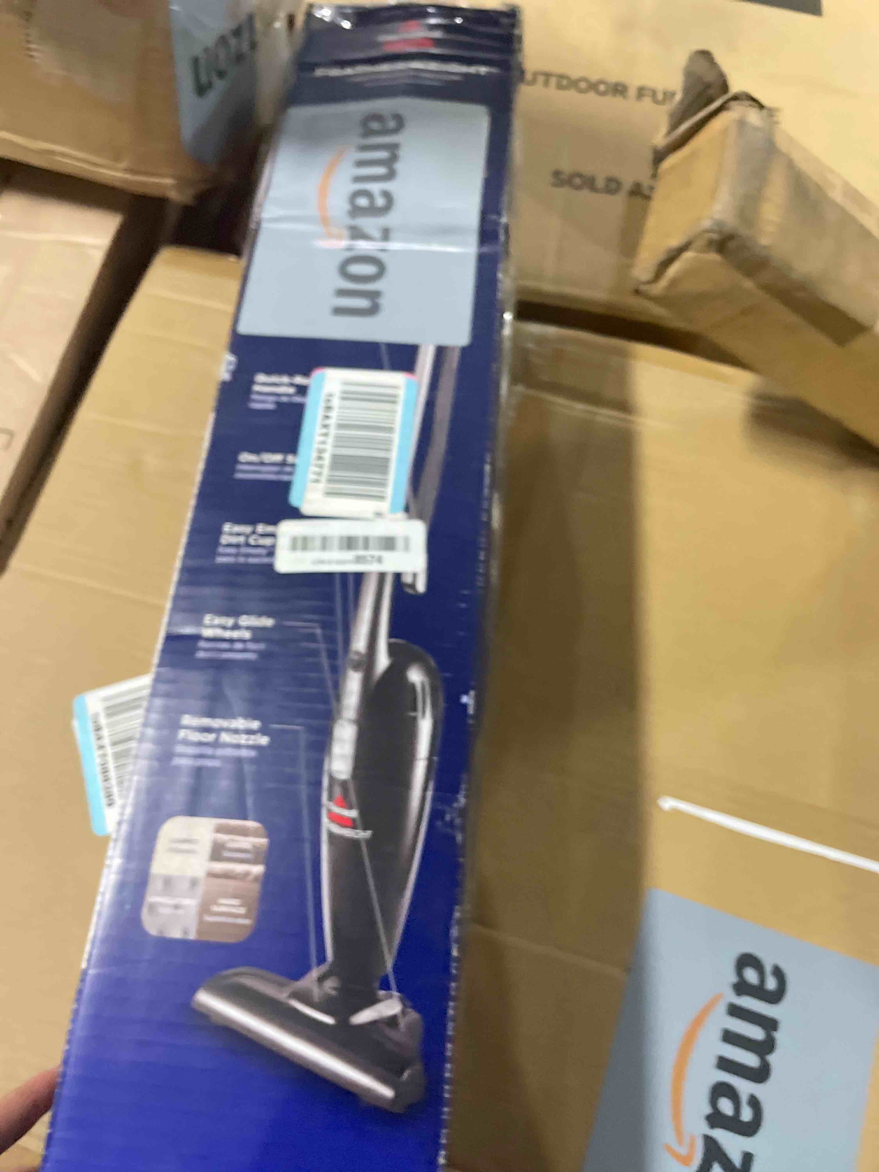 Condition photo showing As Is for bissell 2033m featherweight stick lightweight bagless vacuum and electric broom with crevice tool for hard floors and carpets, black