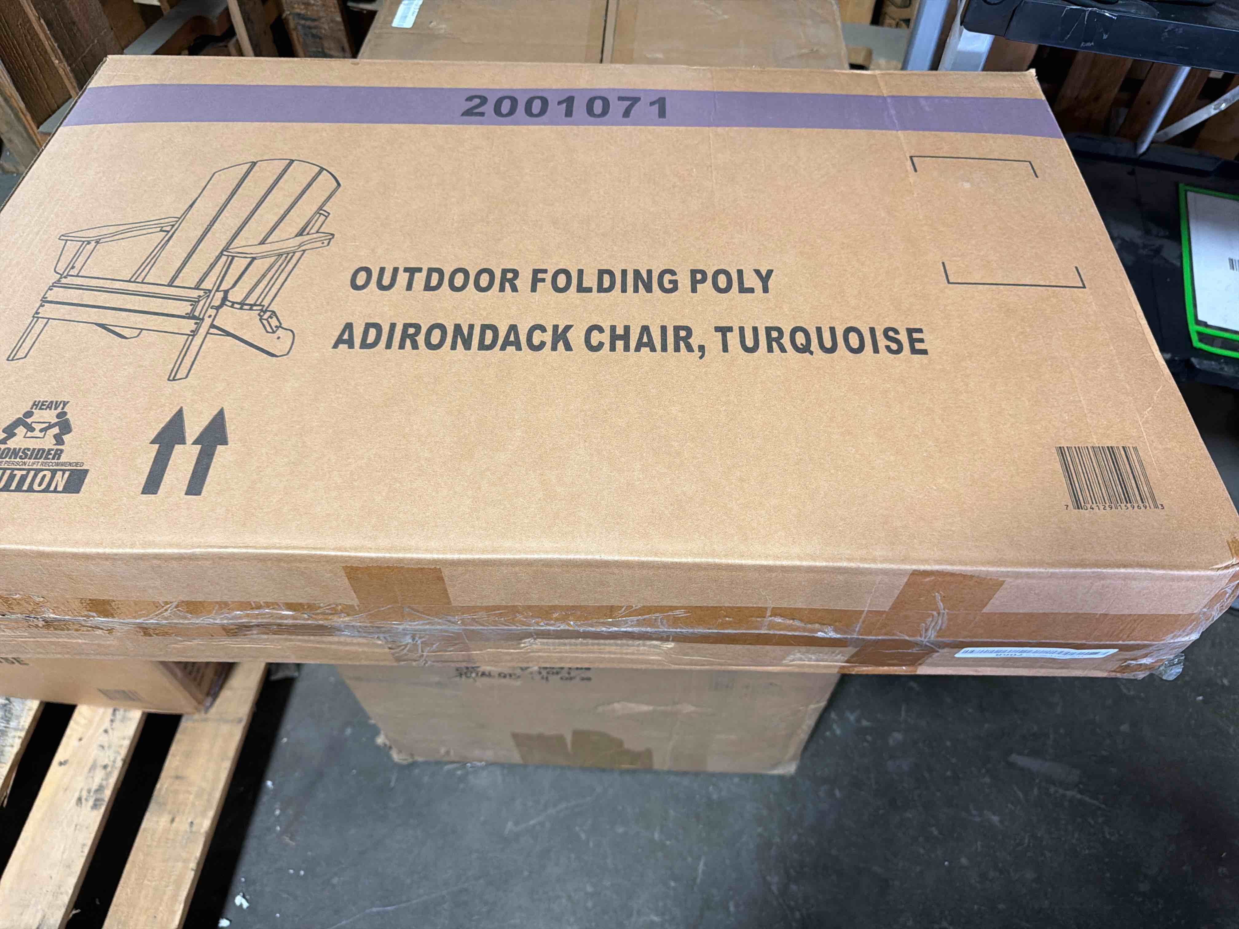 Condition photo showing New/Like New for laguna poly adirondack chair, blue