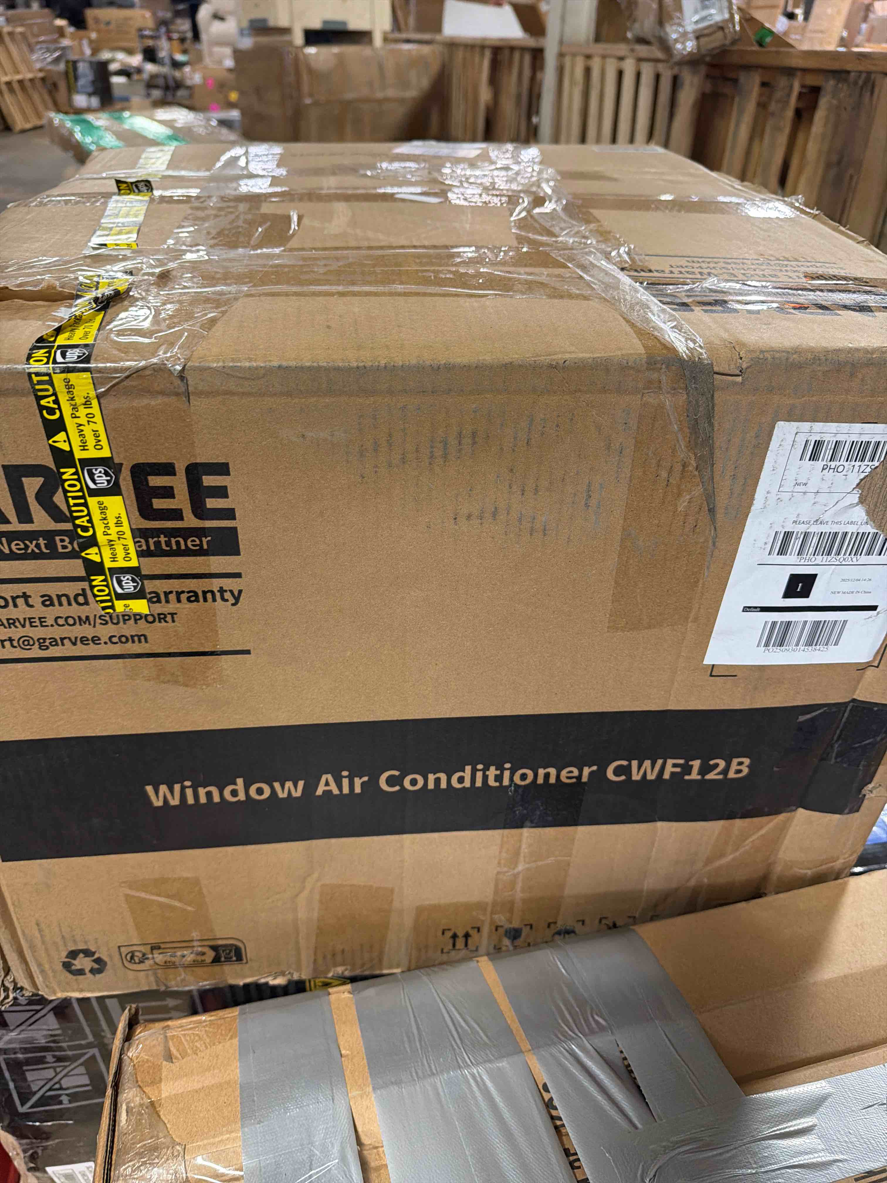 Condition photo showing As Is for 12000 btu (doe) 115 volts wifi enabled window air conditioner with remote, easy install kit cools 450 sq. ft. in white