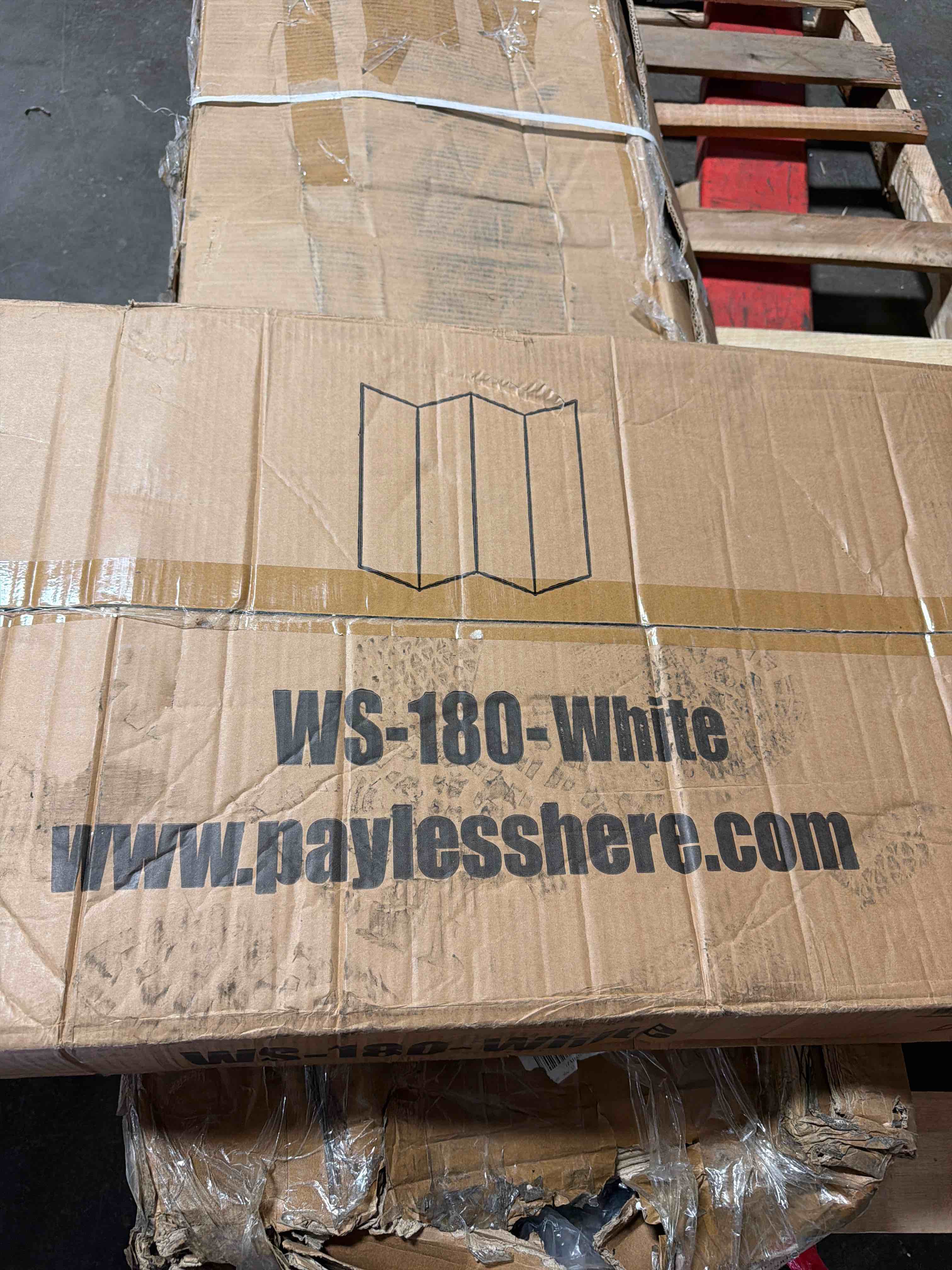 Condition photo showing New/Like New for paylesshere 4 panel simple pastoral style foldable porch living room office room divider,white